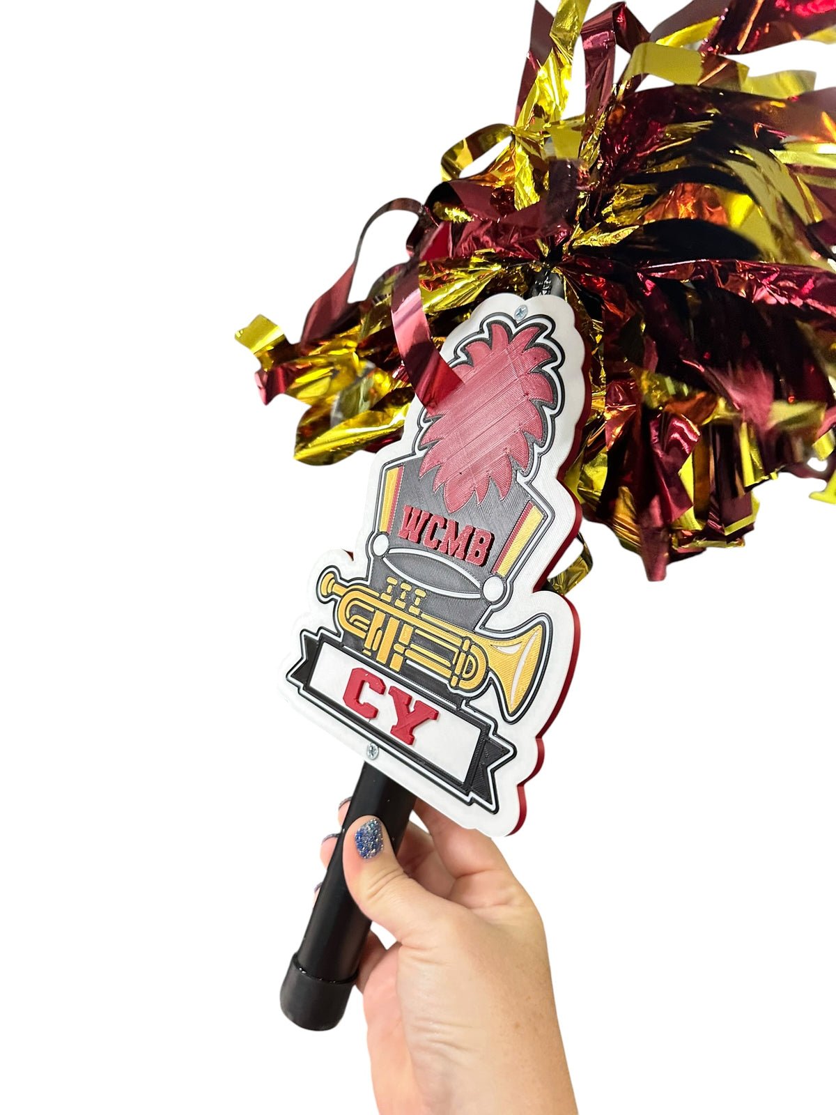 Personalized Trumpet Marching Band Pompom Stick