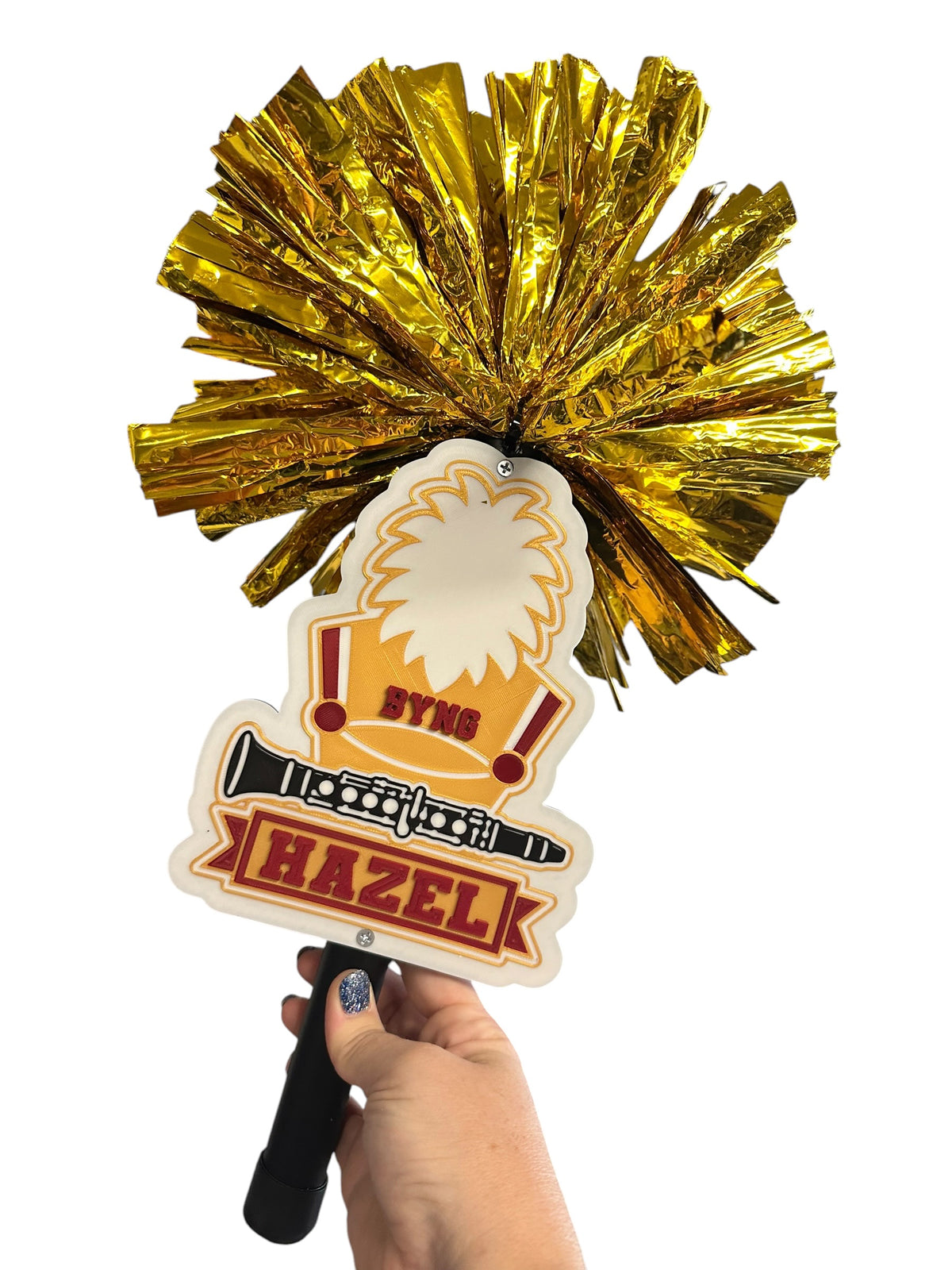 Personalized Clarinet Marching Band Pompom Stick