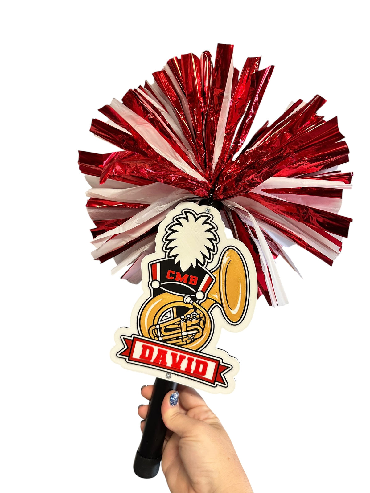 Personalized Sousaphone Marching Band Pompom Stick