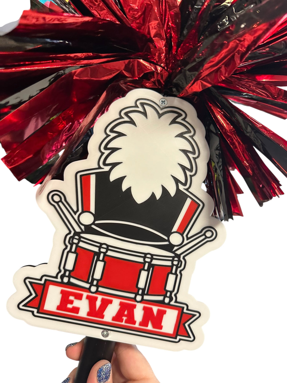 Personalized Snare Drum Marching Band Pompom Stick