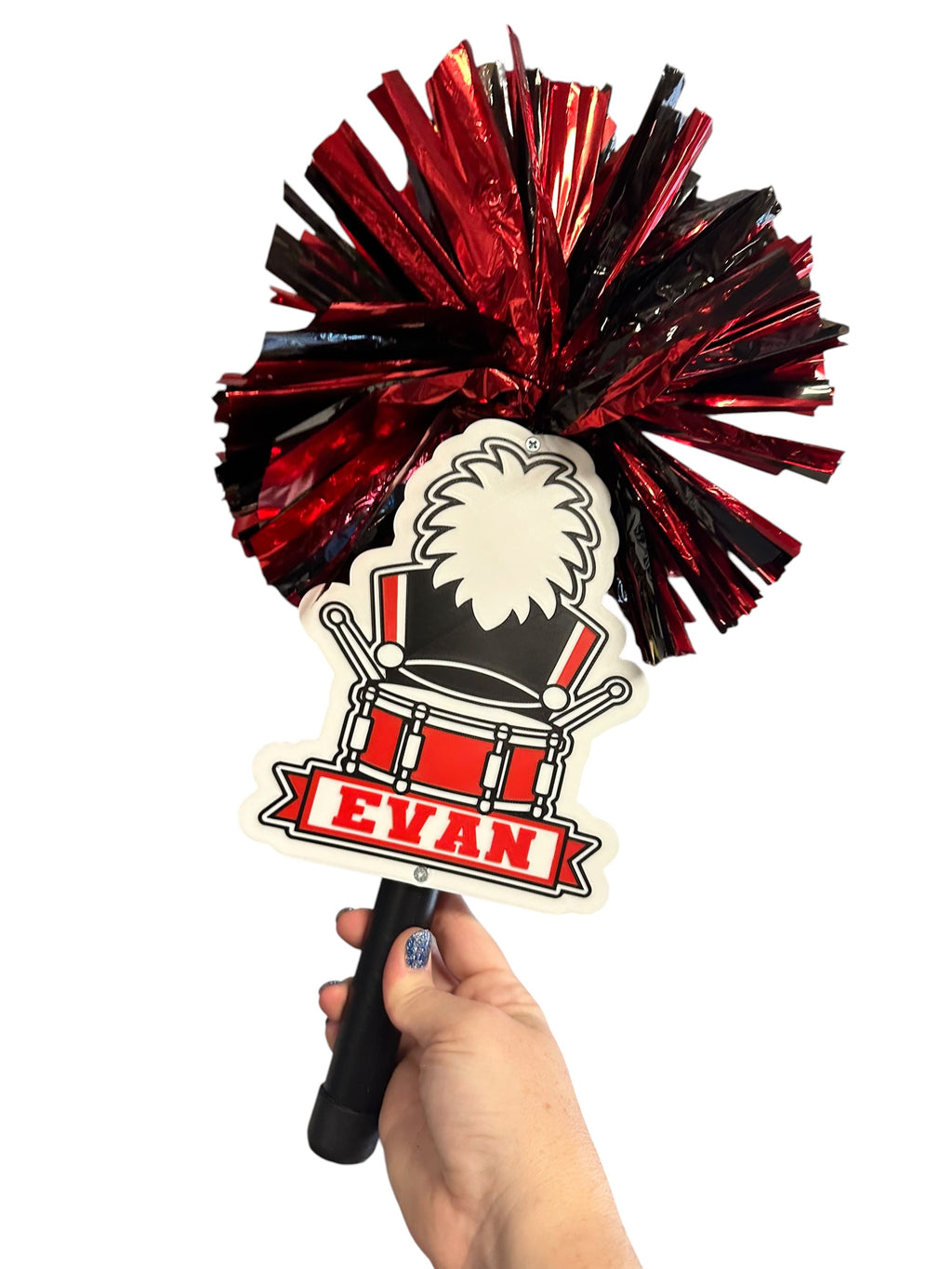 Personalized Snare Drum Marching Band Pompom Stick