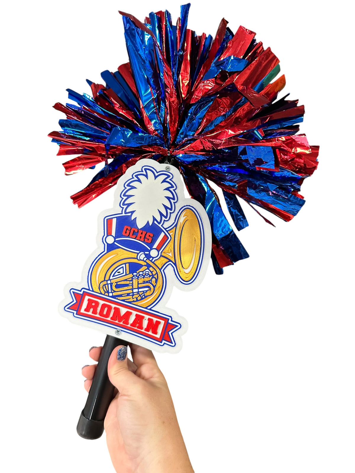 Personalized Sousaphone Marching Band Pompom Stick