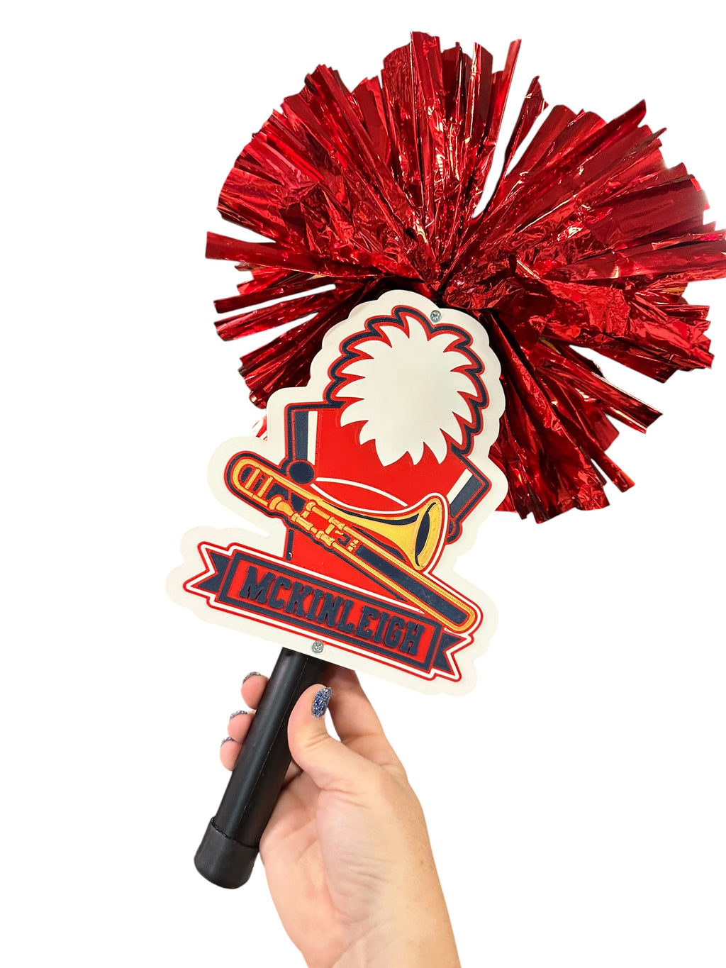 Personalized Trombone Marching Band Pompom Stick