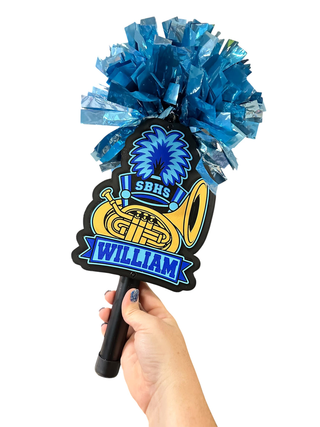 Personalized Tuba Marching Band Pompom Stick