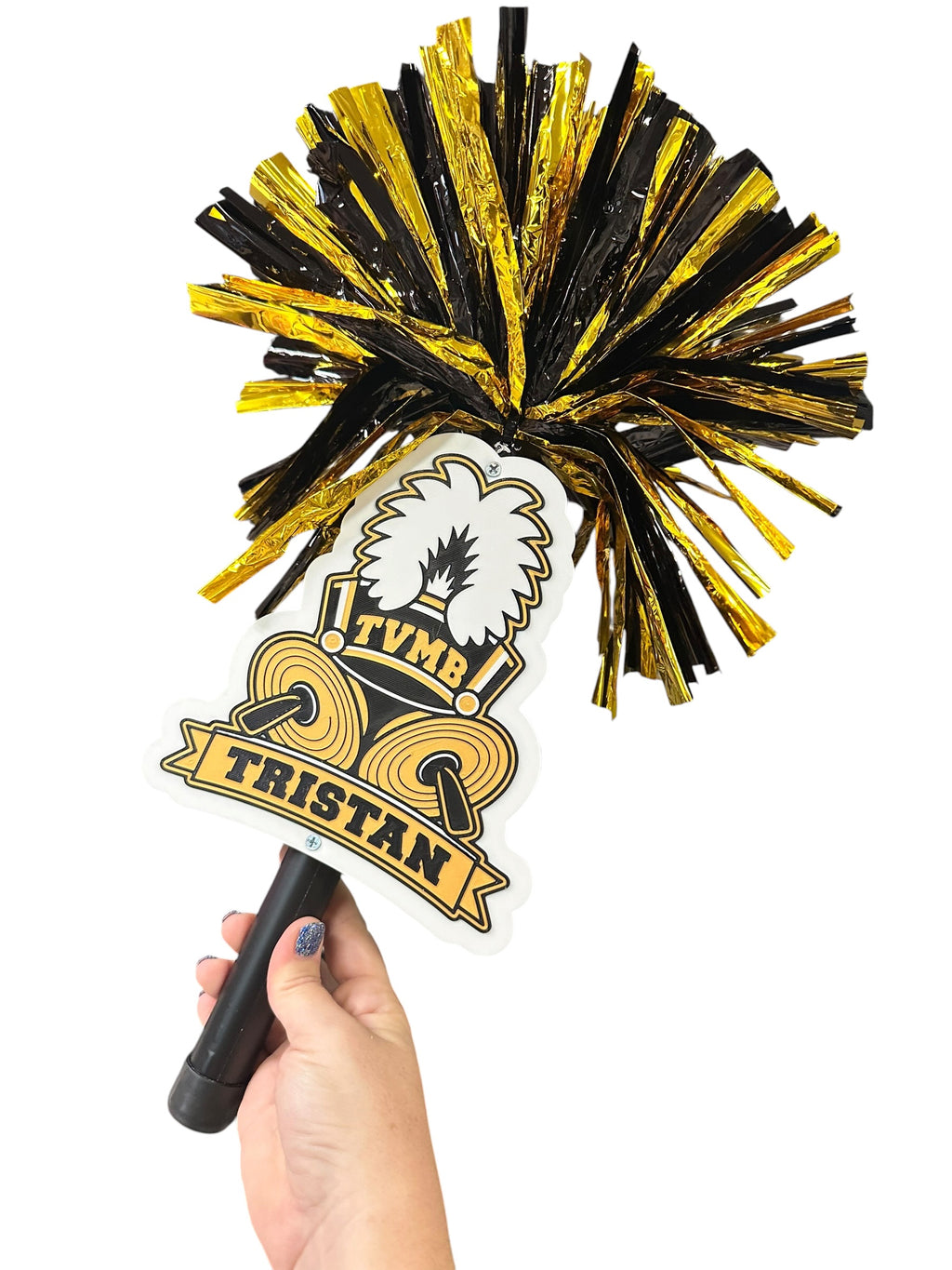 Personalized Cymbal Line Marching Band Pompom Stick
