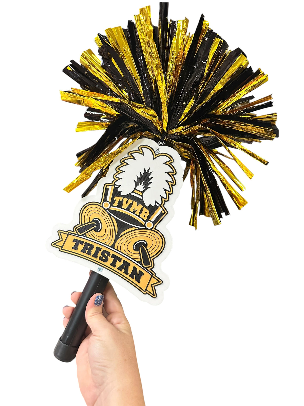 Personalized Cymbal Line Marching Band Pompom Stick