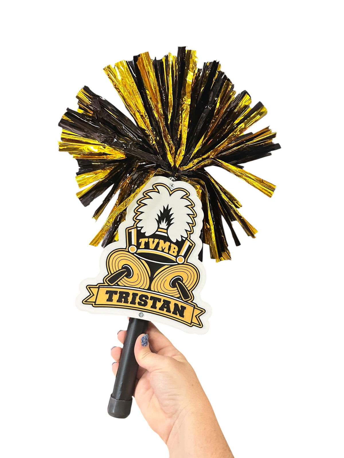 Personalized Cymbal Line Marching Band Pompom Stick