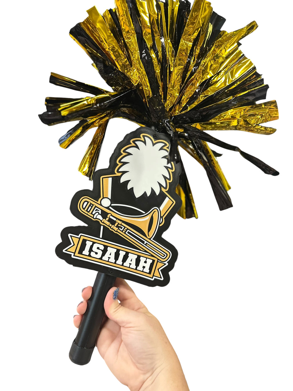 Personalized Trombone Marching Band Pompom Stick