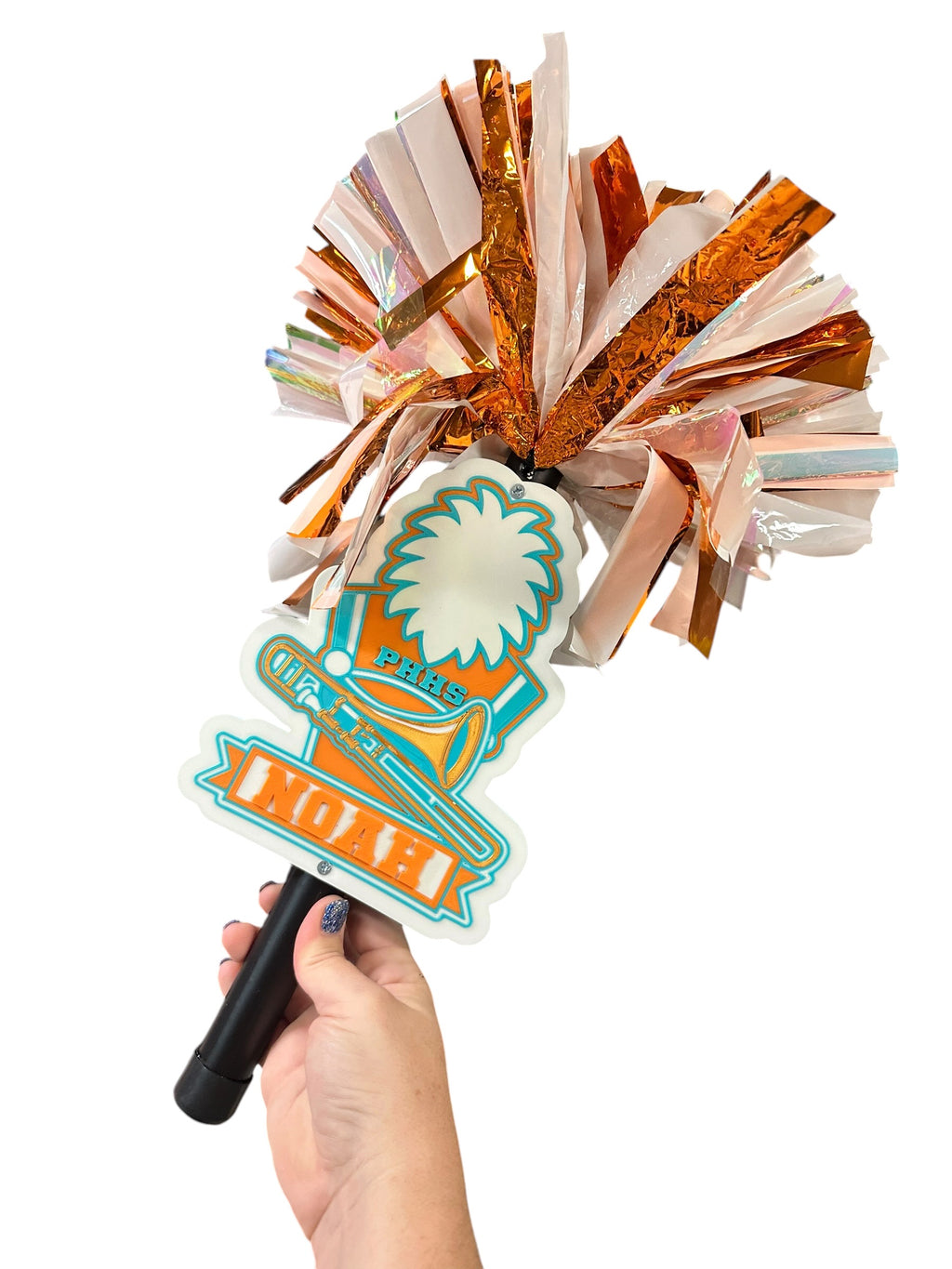 Personalized Trombone Marching Band Pompom Stick