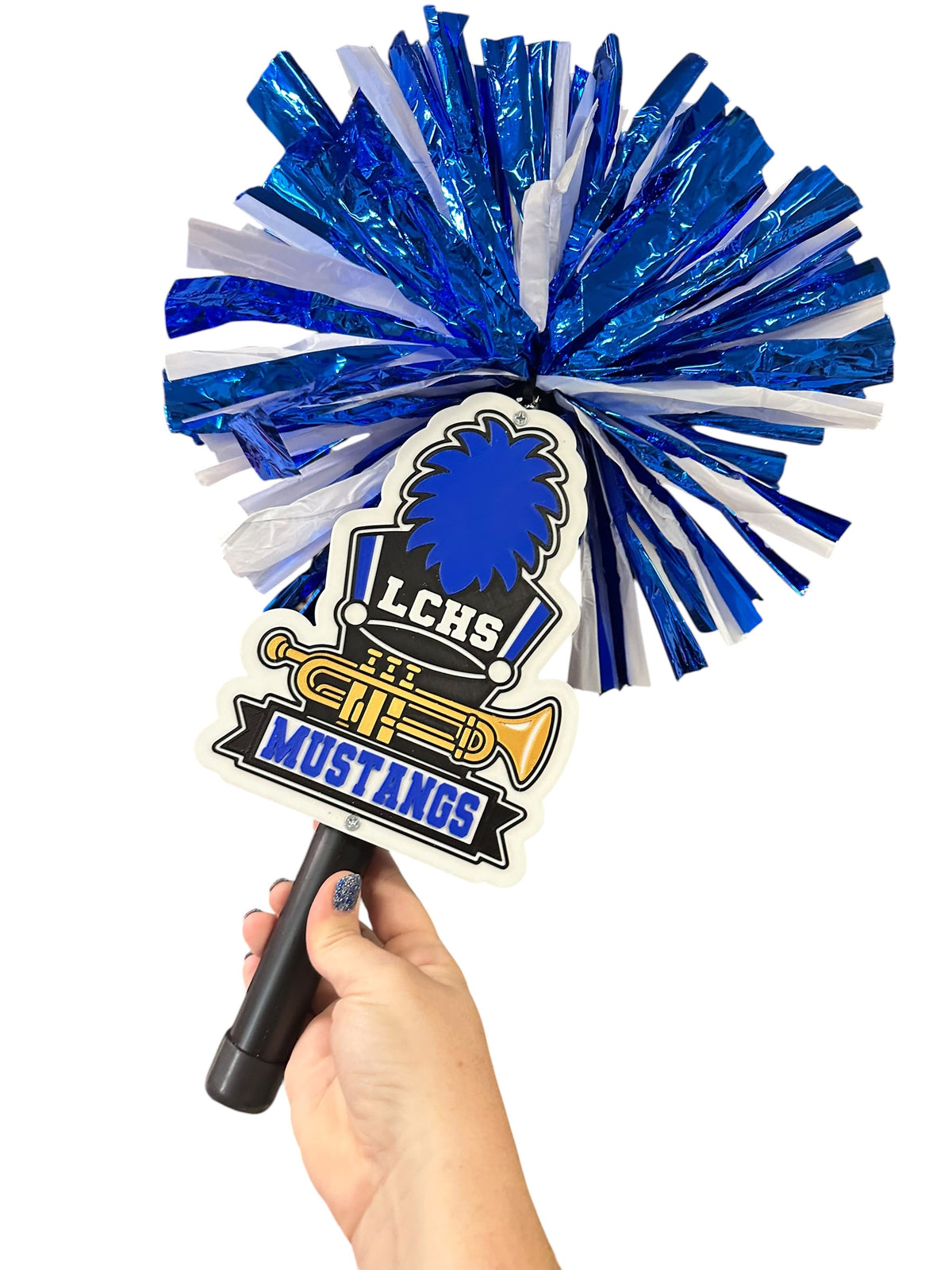 Personalized Trumpet Marching Band Pompom Stick