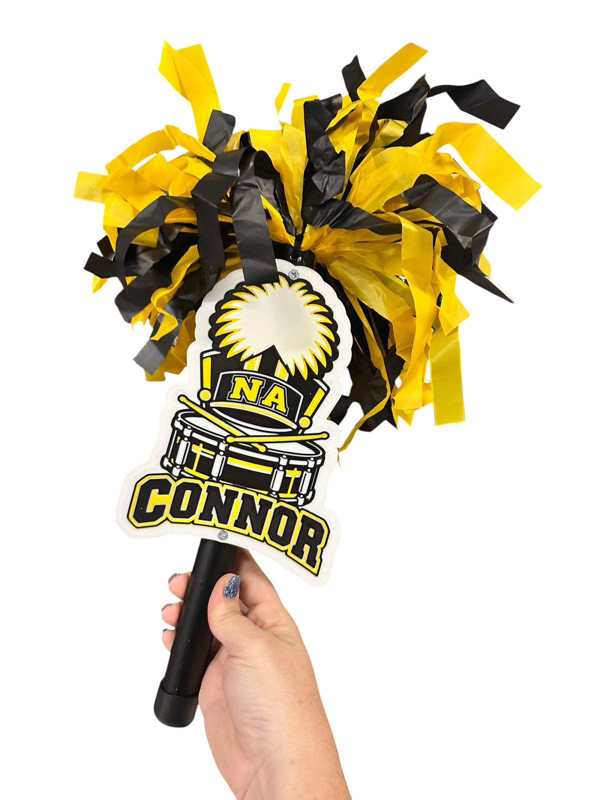 Personalized Snare Drum Marching Band Pompom Stick