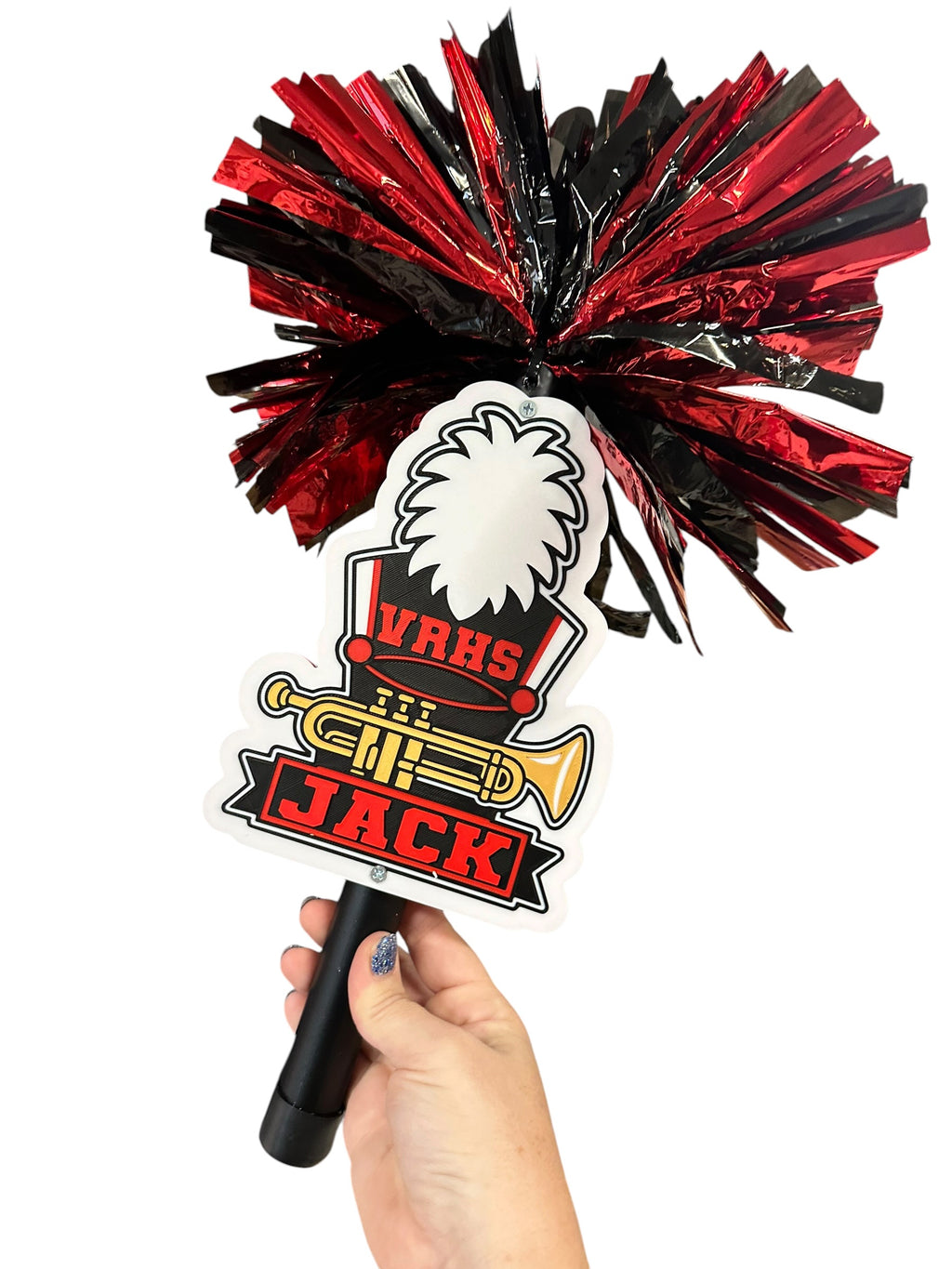 Personalized Trumpet Marching Band Pompom Stick