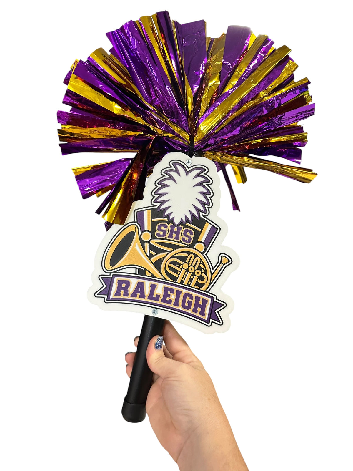 Personalized French Horn Band Pompom Stick