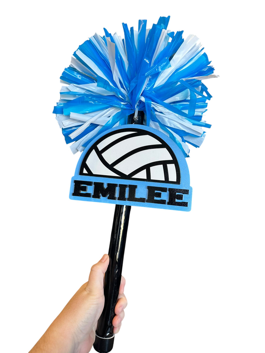 Custom Volleyball Cheerstick Noise Maker | Personalized Volleyball Spirit Shaker | Volleyball Mom Cheer Stick | Team Spirit Pom Pom Cheerstick | Custom Name Volleyball Prop