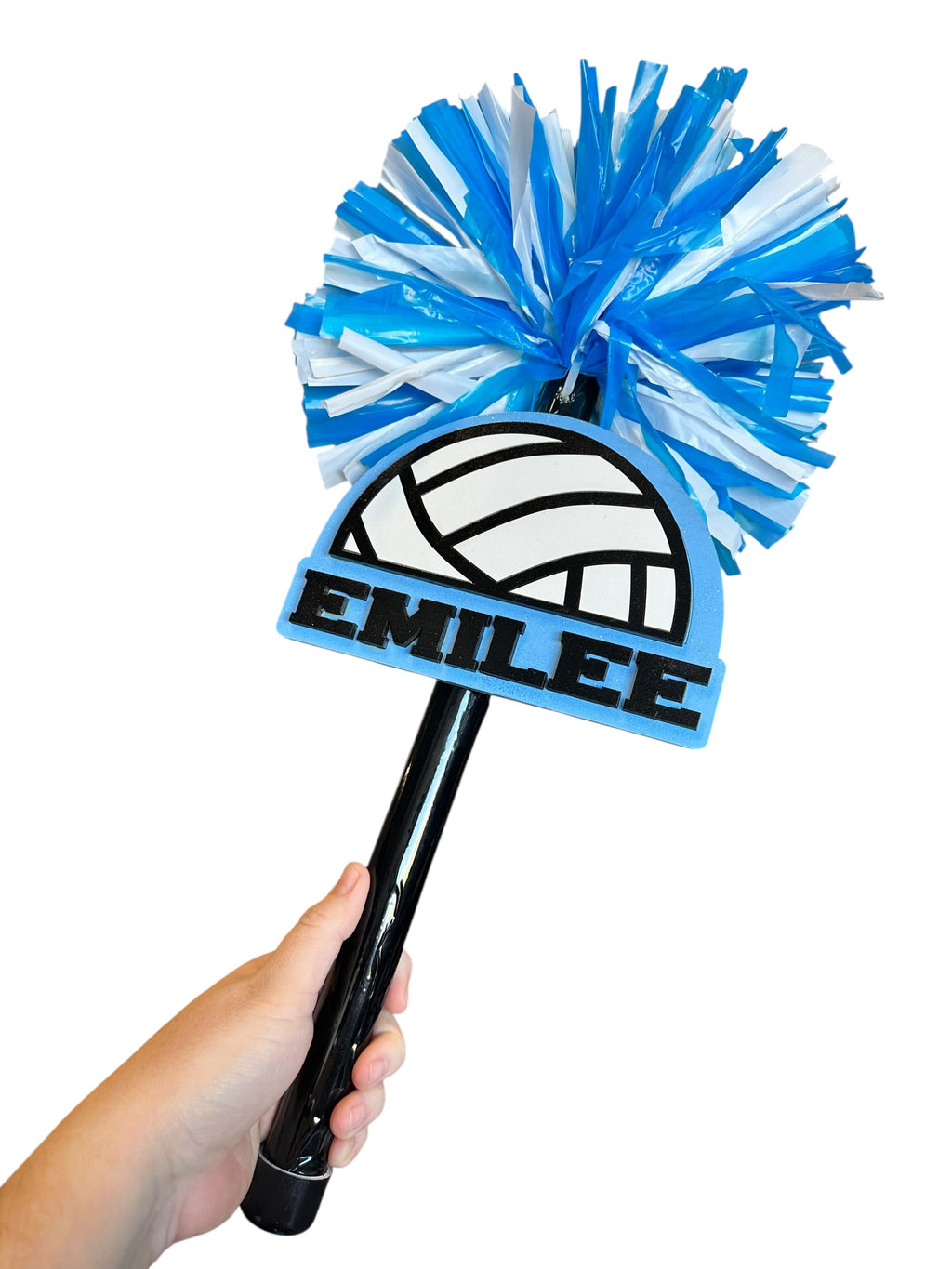 Custom Volleyball Cheerstick Noise Maker | Personalized Volleyball Spirit Shaker | Volleyball Mom Cheer Stick | Team Spirit Pom Pom Cheerstick | Custom Name Volleyball Prop