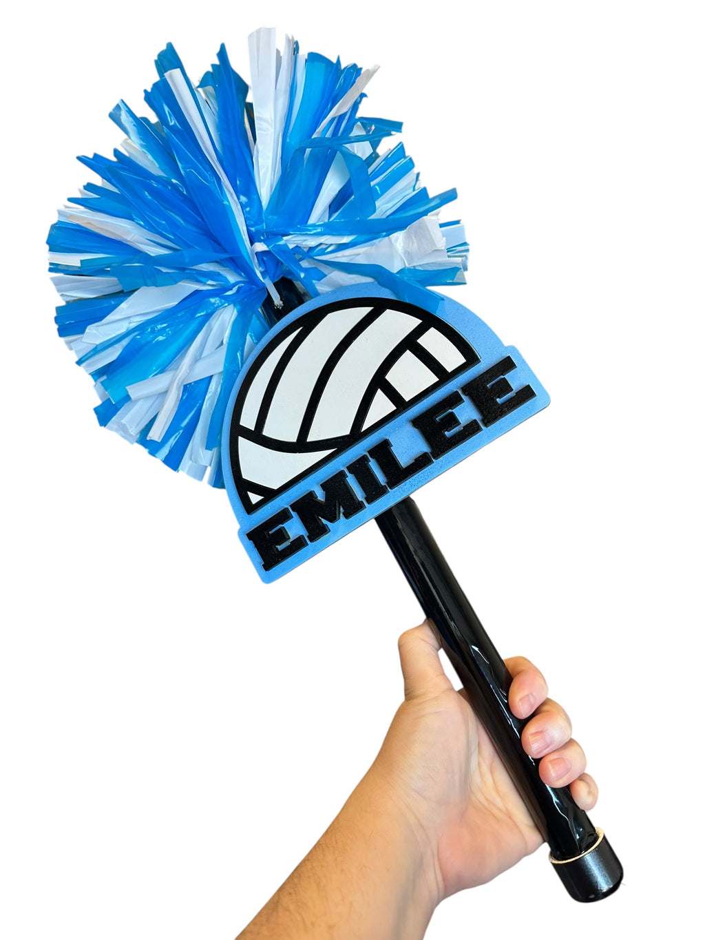 Custom Volleyball Cheerstick Noise Maker | Personalized Volleyball Spirit Shaker | Volleyball Mom Cheer Stick | Team Spirit Pom Pom Cheerstick | Custom Name Volleyball Prop