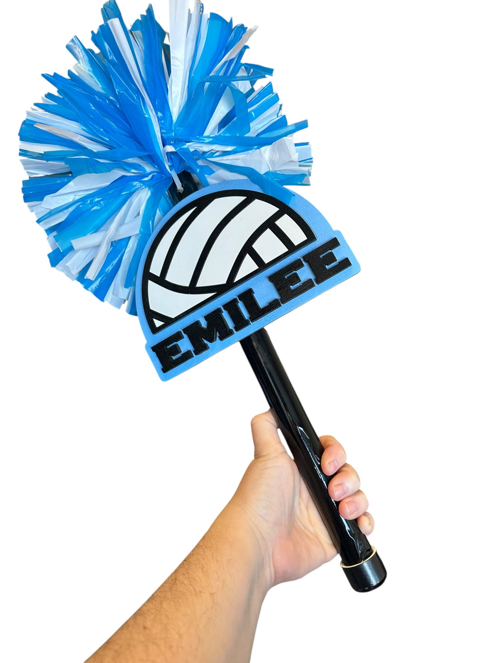Custom Volleyball Cheerstick Noise Maker | Personalized Volleyball Spirit Shaker | Volleyball Mom Cheer Stick | Team Spirit Pom Pom Cheerstick | Custom Name Volleyball Prop