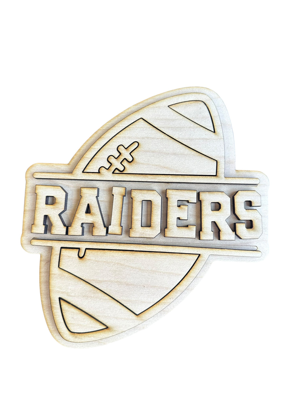 Football shaker stick Cut out and Backer for DIY  Decor Personalized Wooden Name Sign | Football Pompom Stick