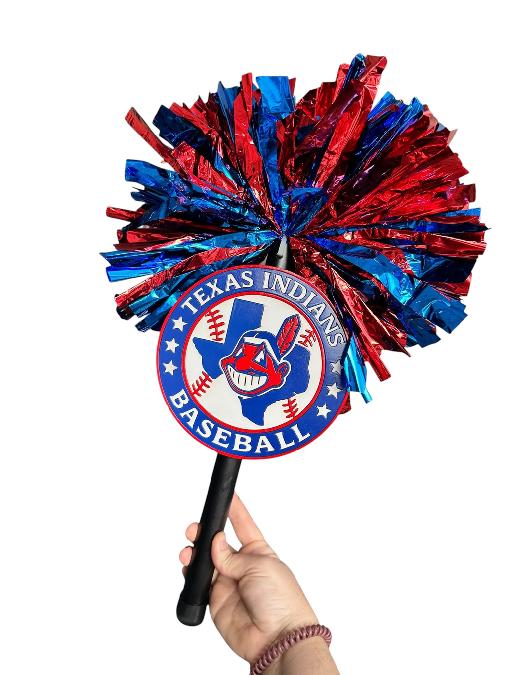 Custom Logo Pompom Stick | Personalized 3D Printed Team Spirit Stick | School Mascot, Team Logo & Business Logo Cheer Stick