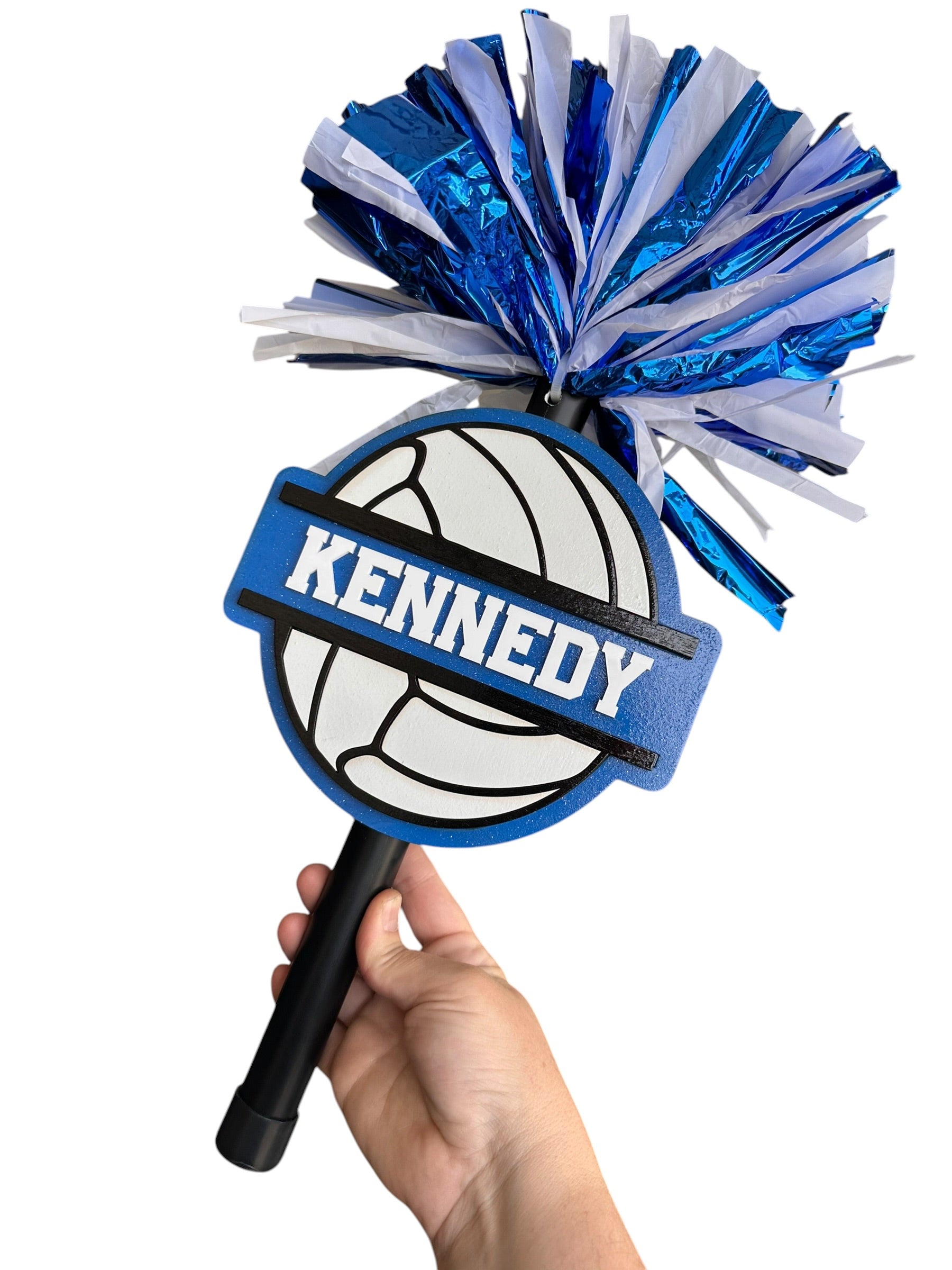 Split Volleyball Cheerstick Noise Maker | Personalized Volleyball Spirit Shaker | Volleyball Mom Cheer Stick | Team Spirit Pom Pom Cheerstick | Custom Name Volleyball Prop