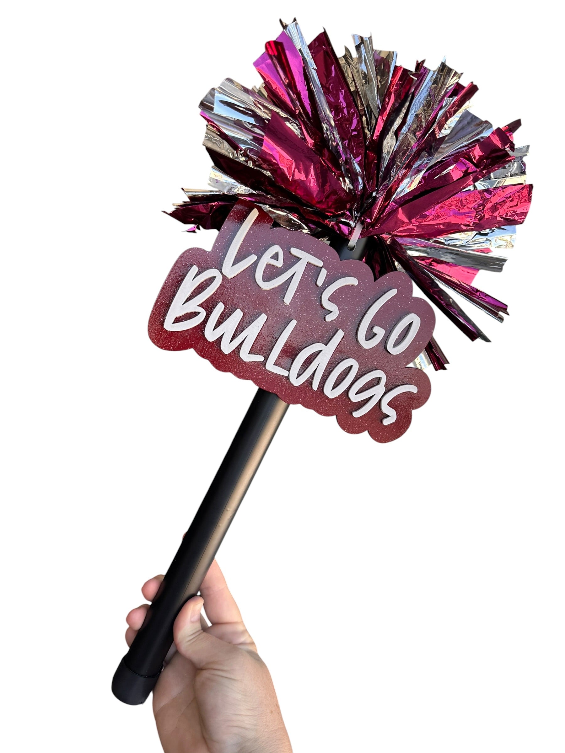 Custom Text PomPom Stick