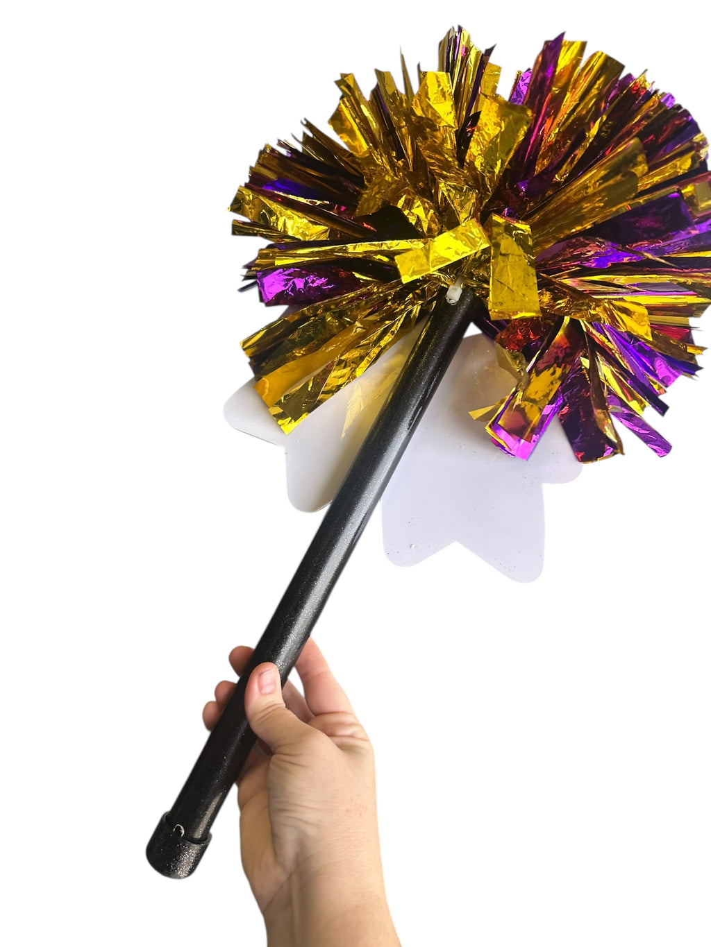 Acrylic Cheer Bow Cheerstick – Custom School Colors Spirit Pom