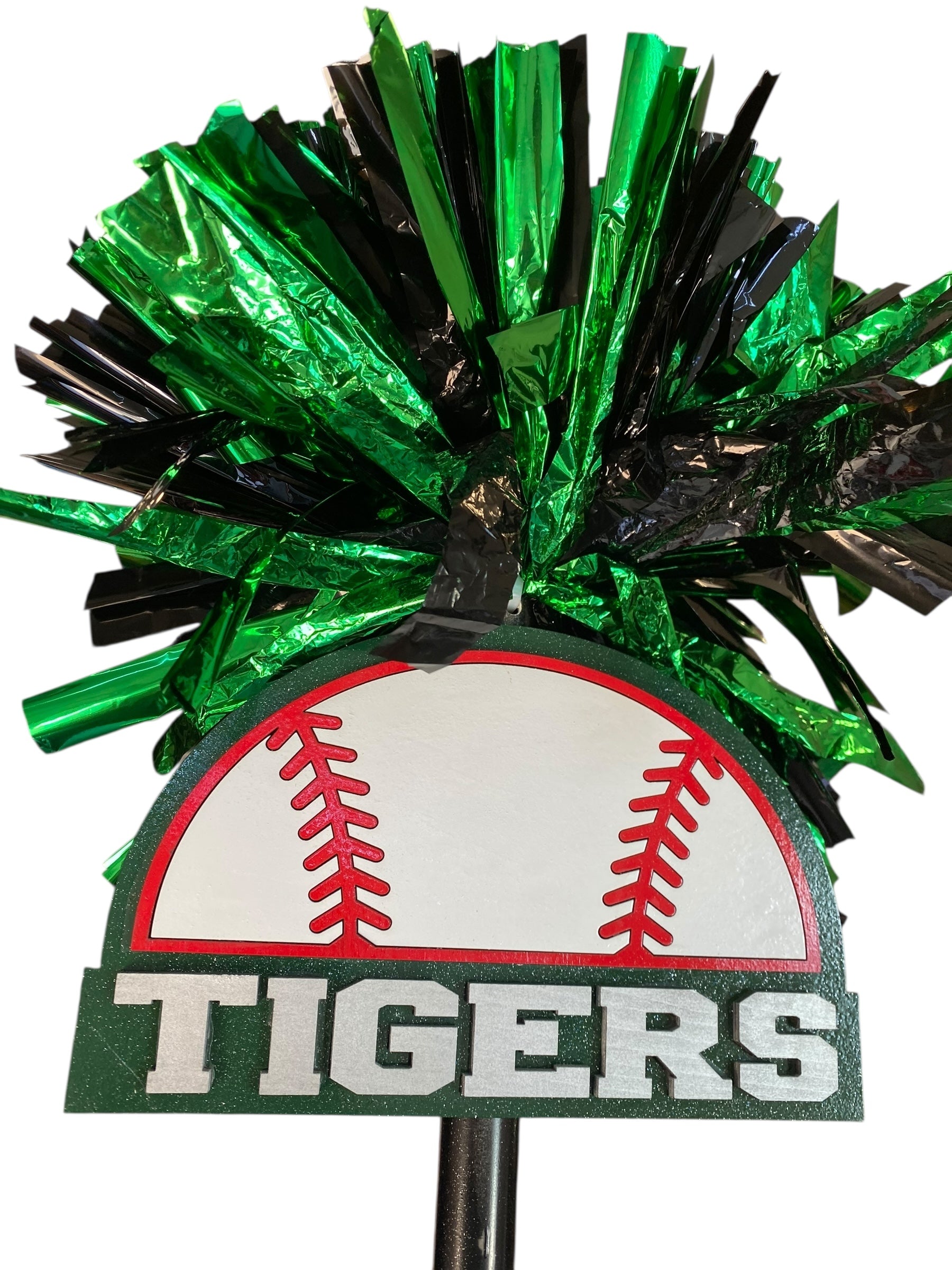 Baseball Pom-Pom Noise Maker Stick – Custom Team Colors | Game Day Cheer Stick