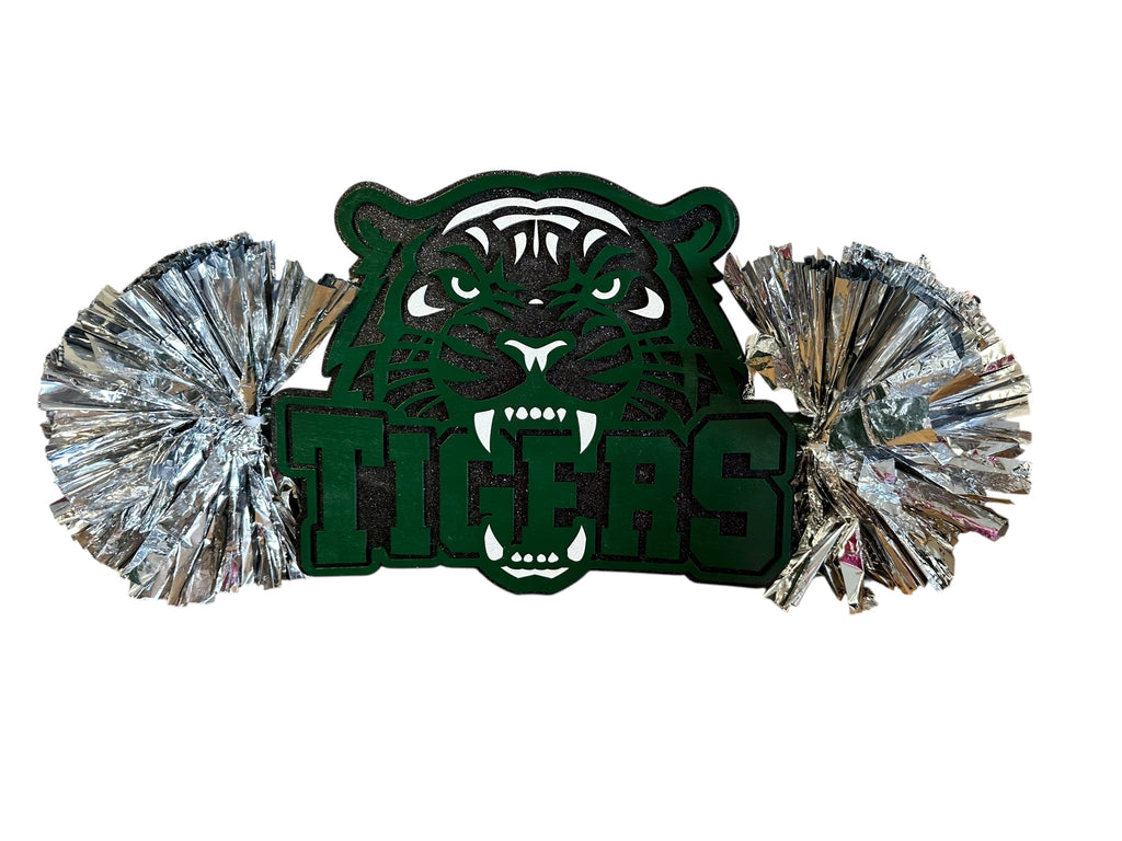 Custom Logo Mascot Cheerstick | Personalized Team Spirit Pom Pom Stick | School, Cheer, Football, Baseball &amp; More