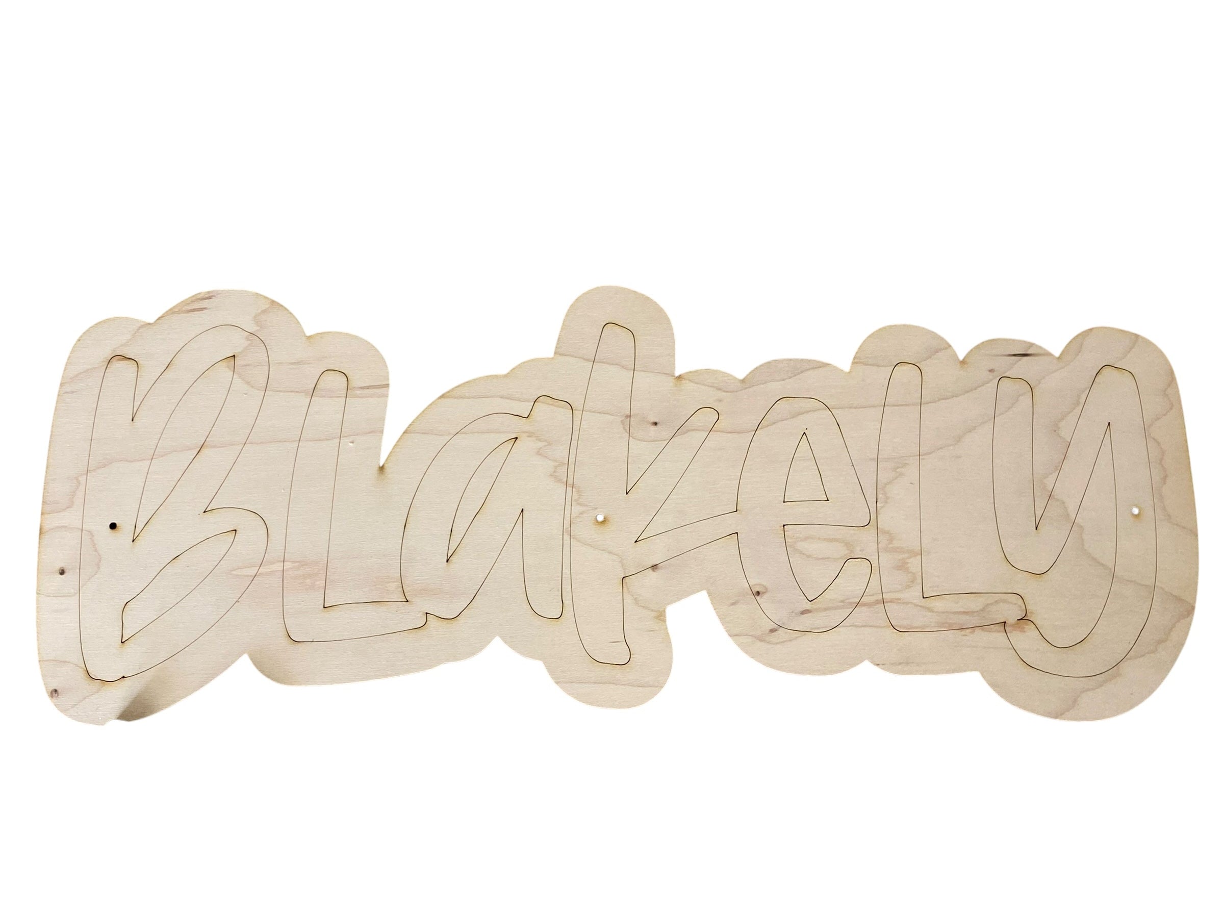 Text Style Wooden Name Cut out and Backer for DIY  Decor Personalized Wooden Name Sign |  Laser Cut Wood Names  Kids Room Wall Art