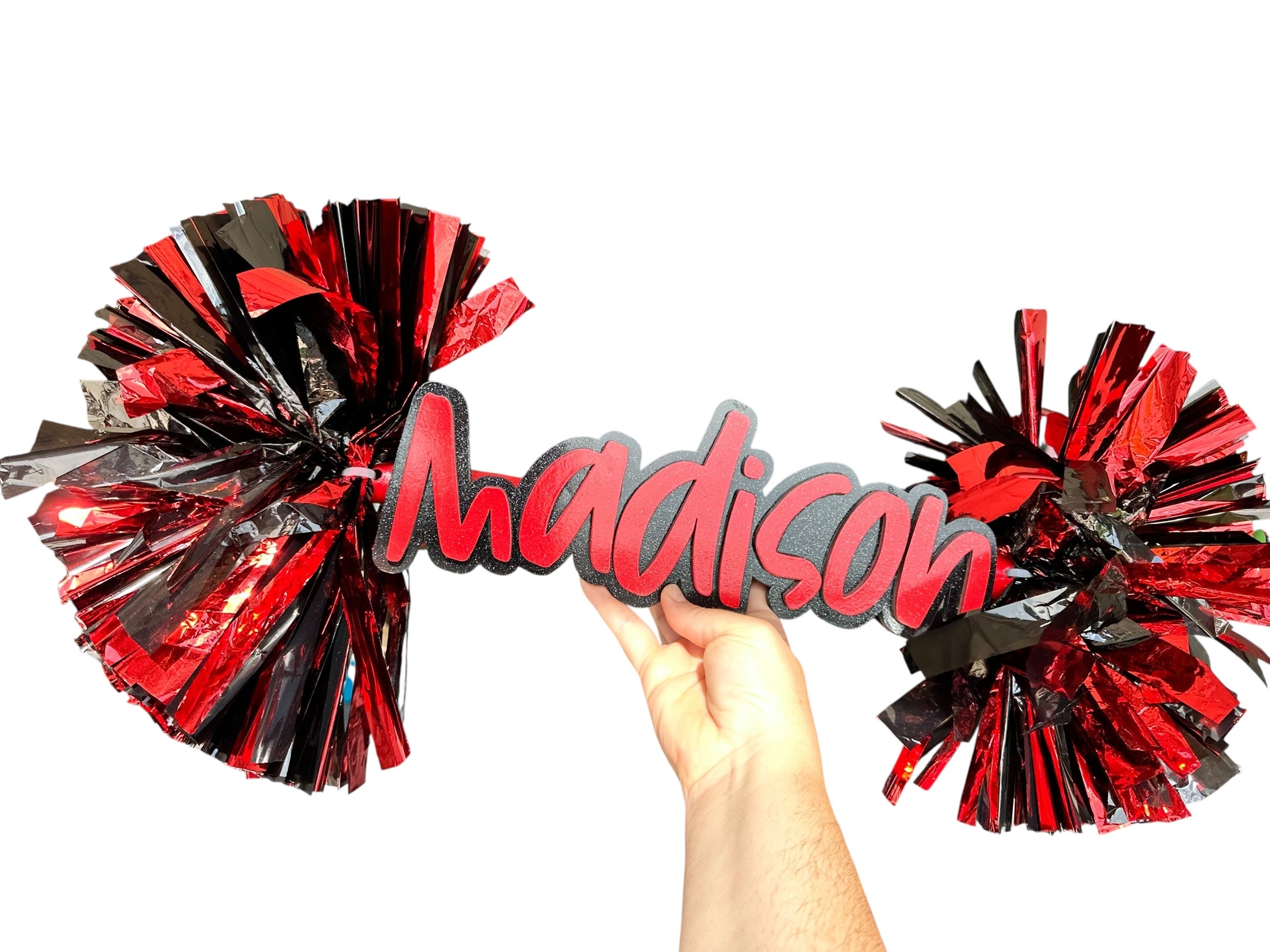 Custom Cheer Stick Pompom Sign – Personalized Spirit Gear
