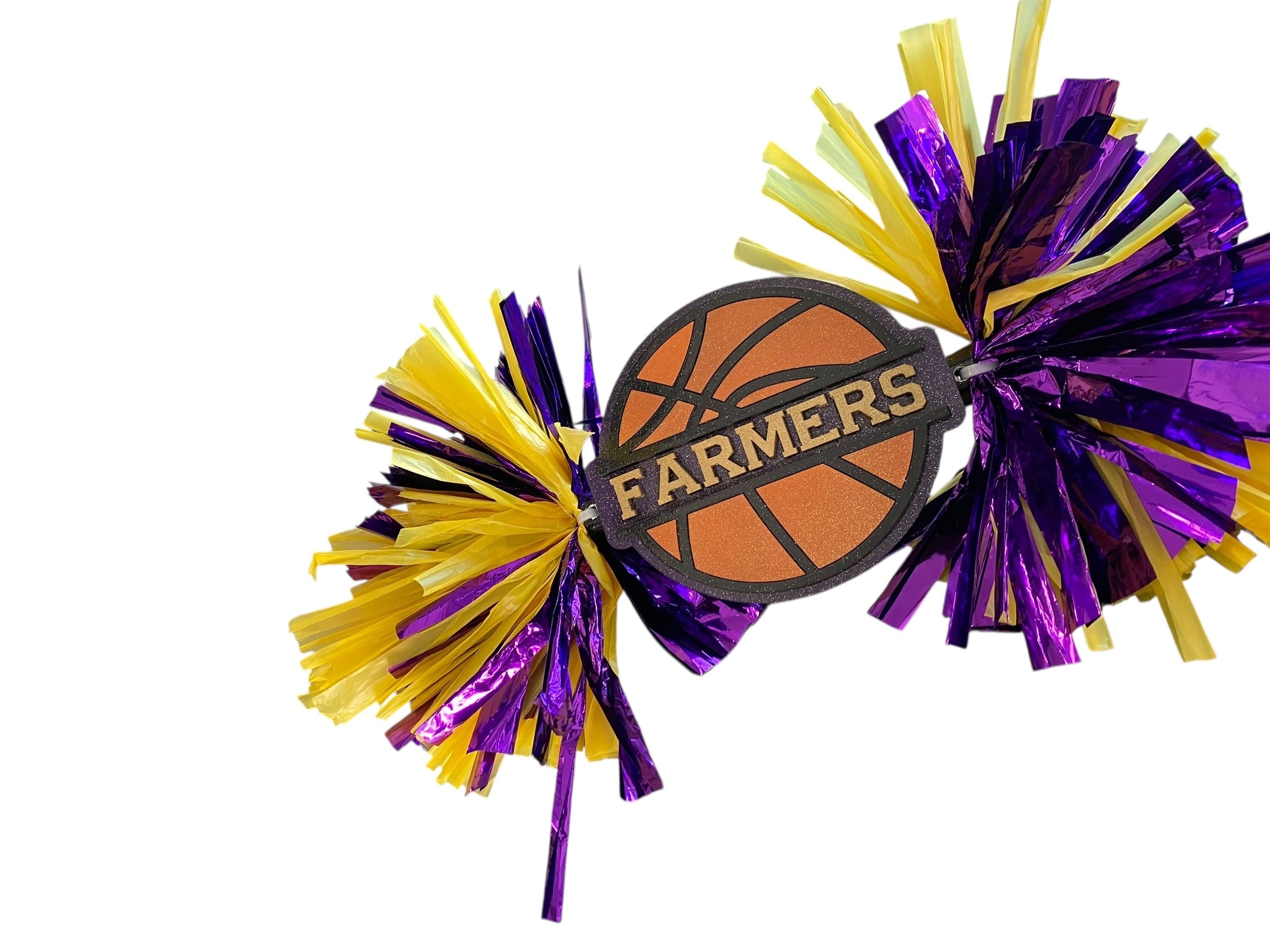 Custom Basketball Cheerstick Noise Maker | Personalized Sports Spirit Shaker | Team Spirit Pom Pom Cheerstick | Custom Name Basketball Cheer Prop