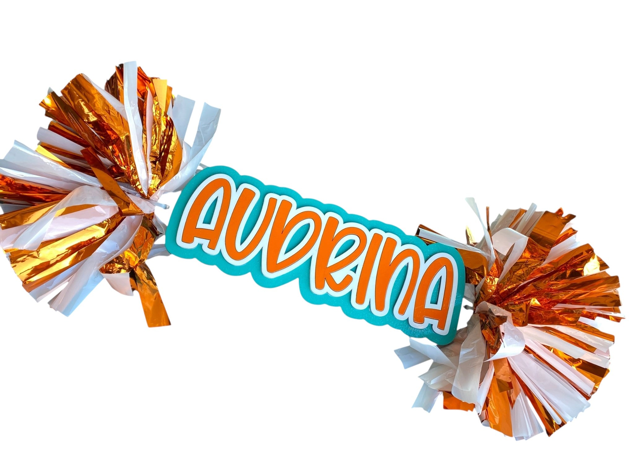 Personalized Birthday Font Cheer Stick Pom Pom – Custom Name Spirit Stick