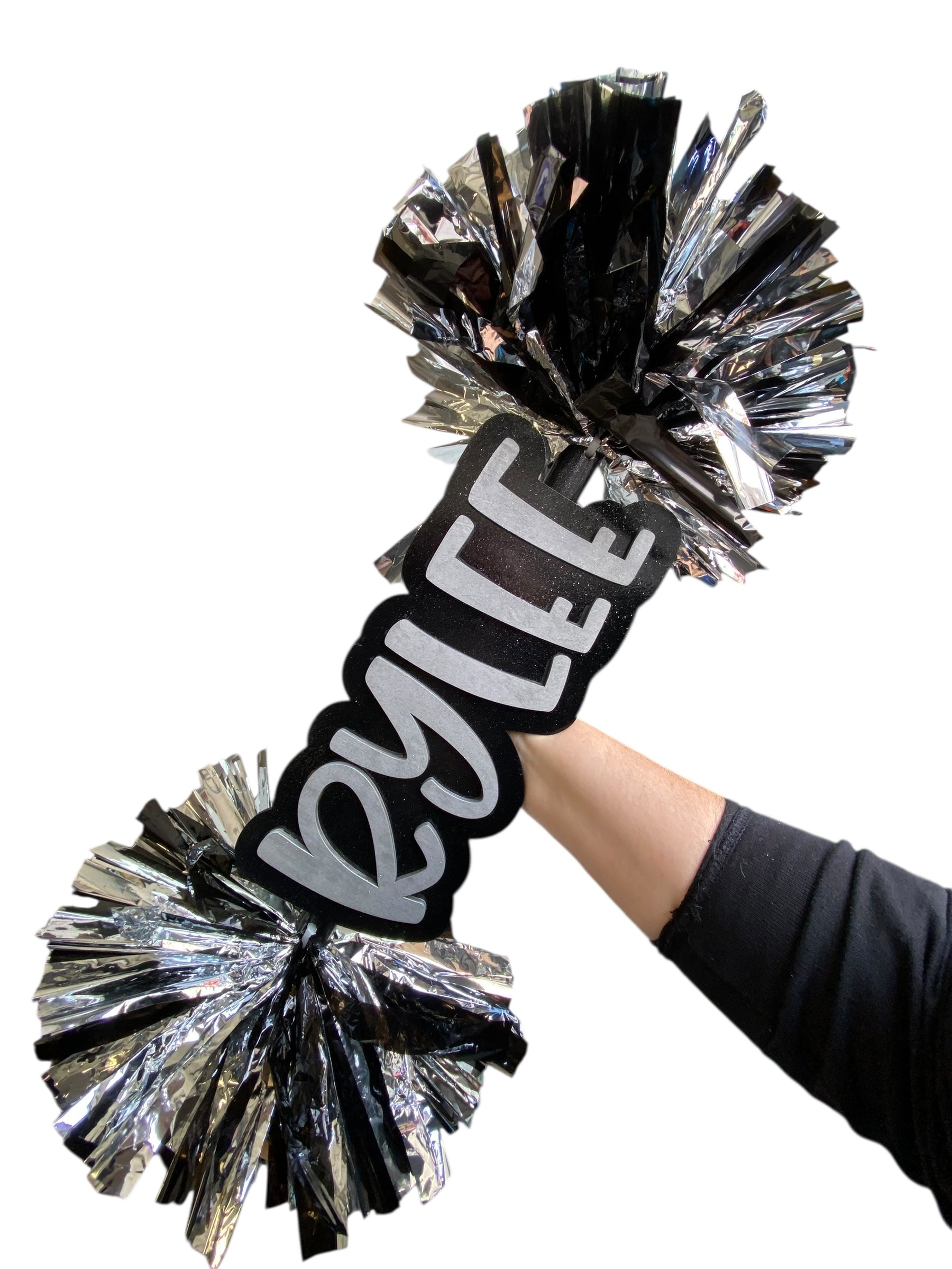 Personalized Birthday Font Cheer Stick Pom Pom – Custom Name Spirit Stick
