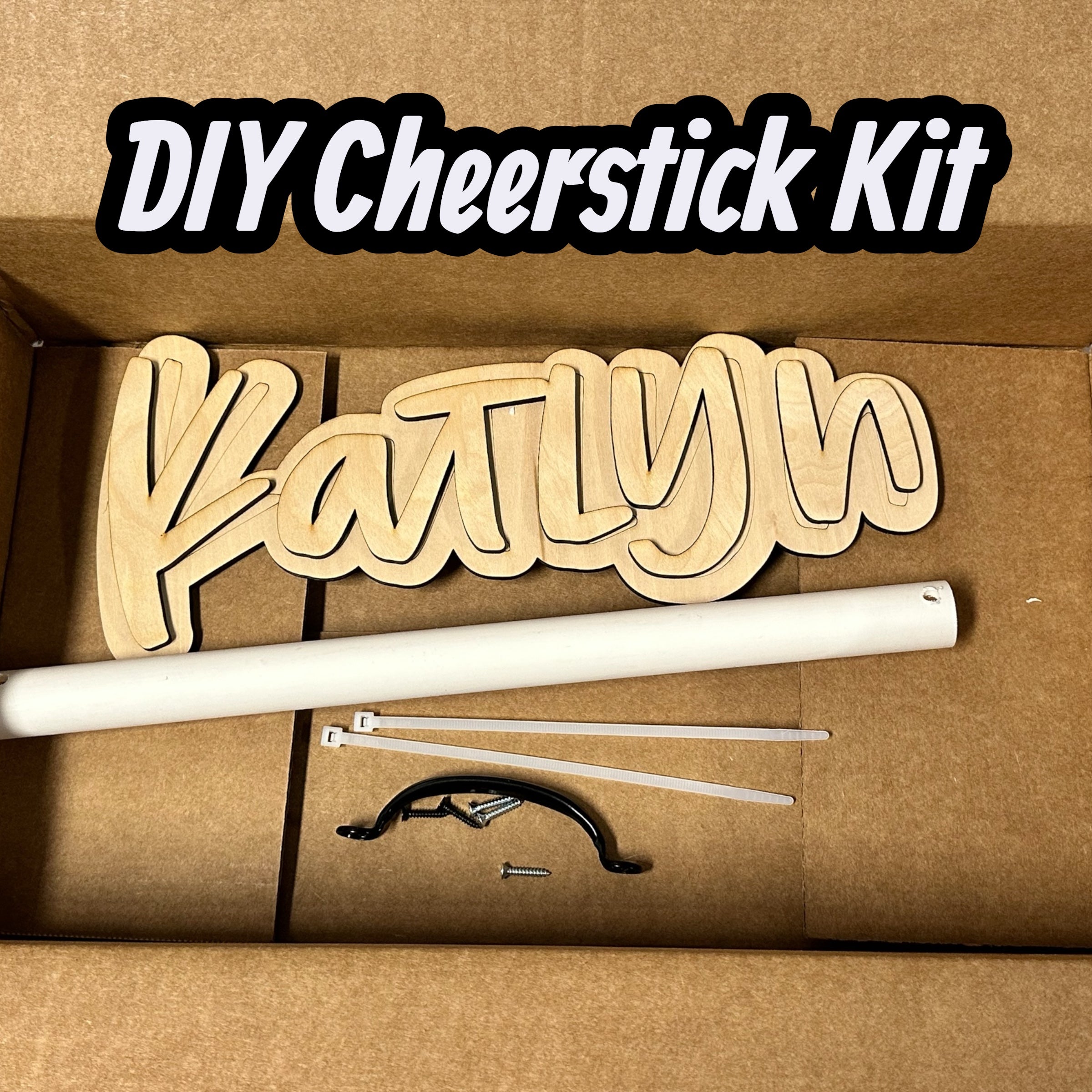DIY Cheerstick in a Box! - ALMOST everything you need to Make Your Own Cheerstick - Multi Sport Options-  Cheer - Football -  Cheerstick