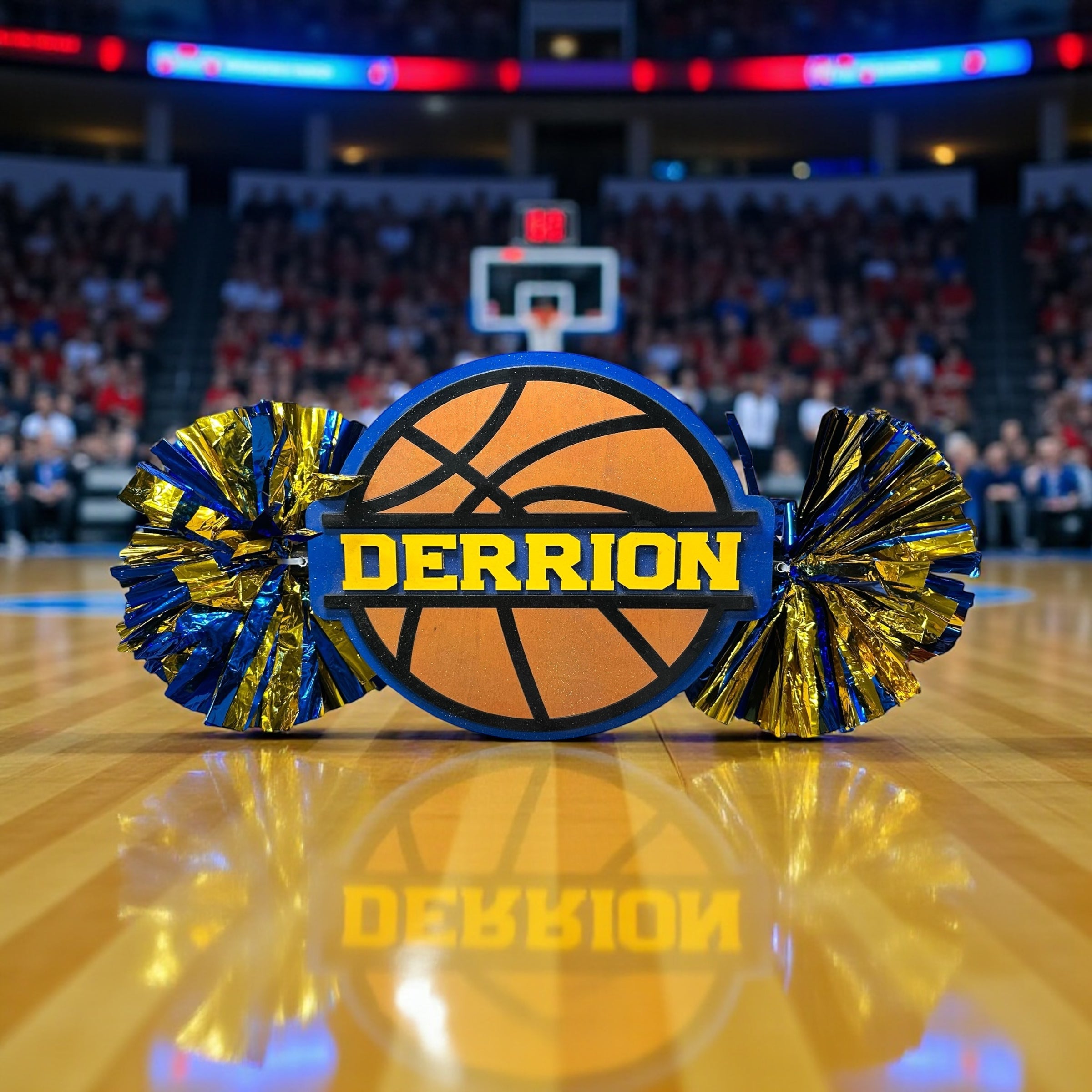 Custom Basketball Cheerstick Noise Maker | Personalized Sports Spirit Shaker | Team Spirit Pom Pom Cheerstick | Custom Name Basketball Cheer Prop