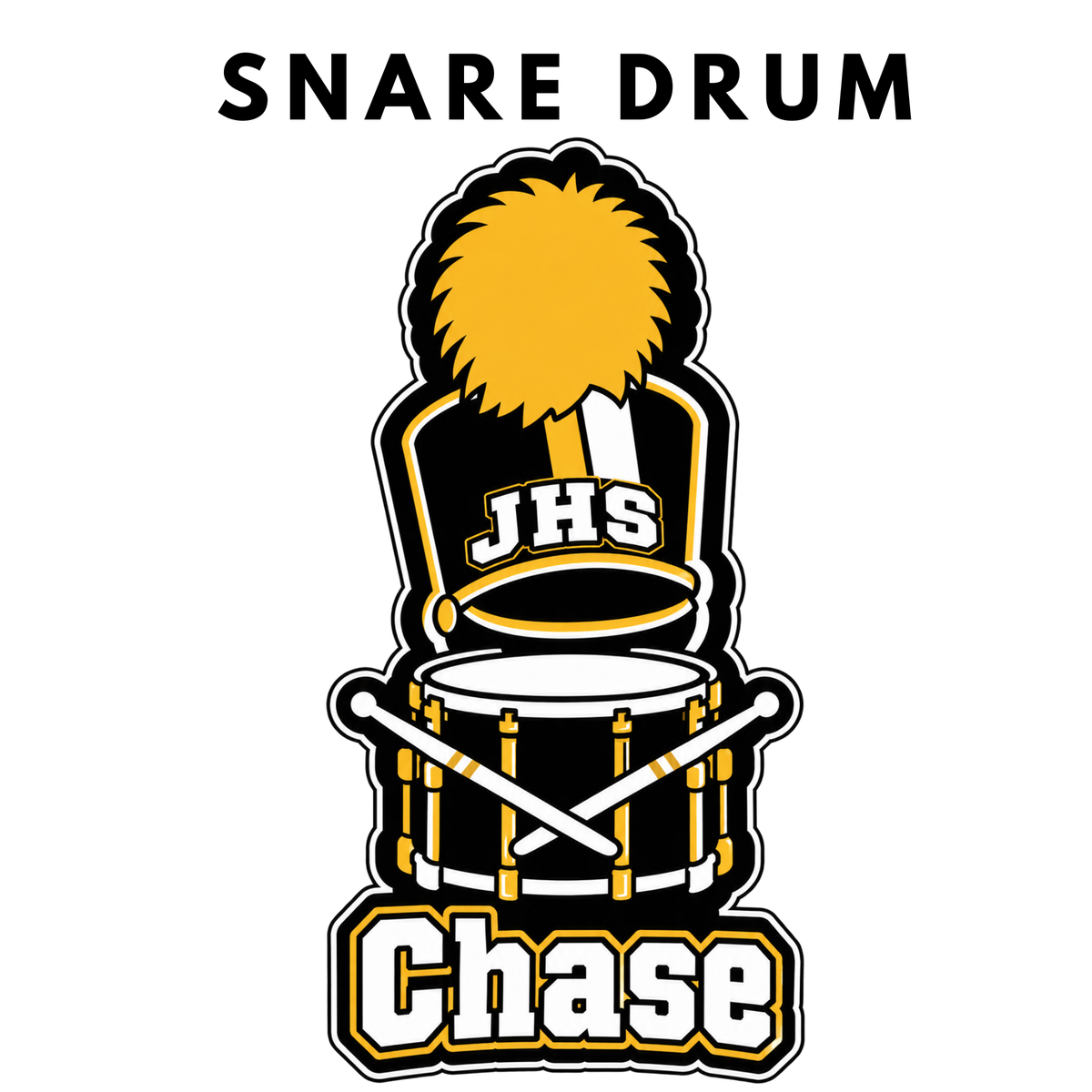 Personalized Marching Band Pom Pom Stick | Custom Band Instrument Cheerstick