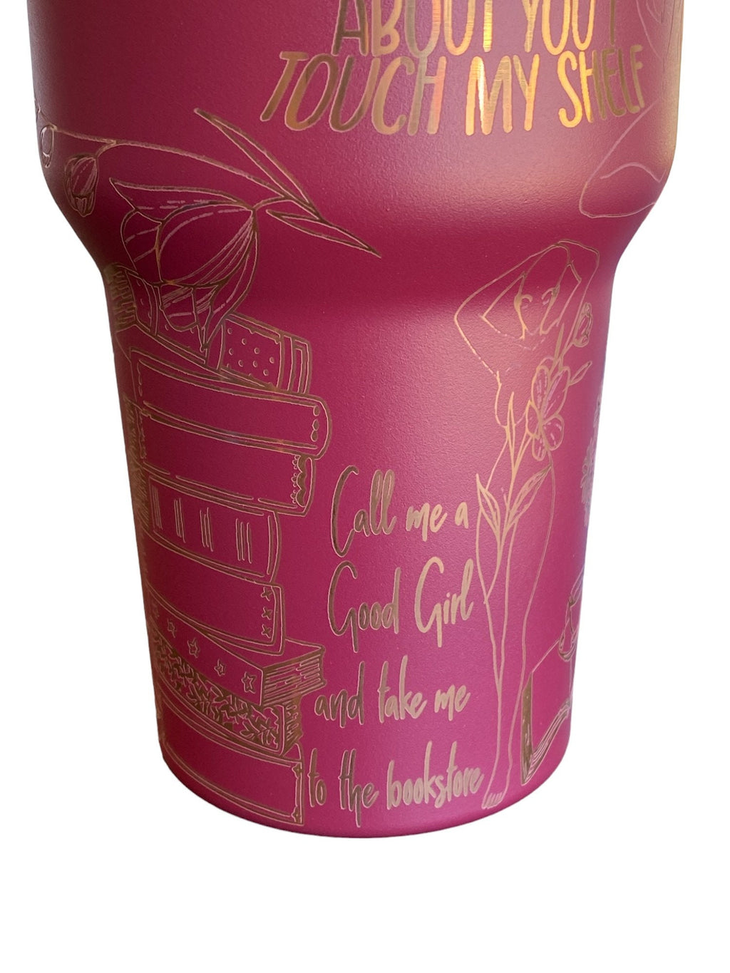 Smutty Reader Engraved Cup - Custom Engraved Cup  - 40oz tumbler with handle - Spicy Romance Book Theme Tumbler