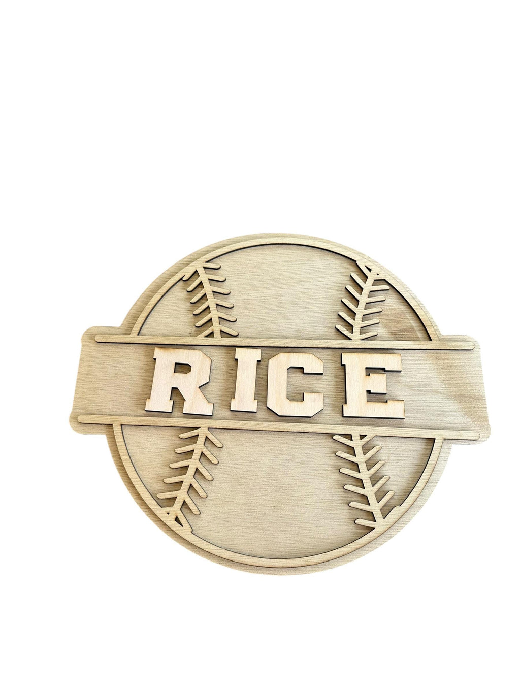 Baseball Wooden Name Cut out and Backer for DIY  Decor Personalized Wooden Name Sign |  Laser Cut Wood Names  Kids Room | BaseballCheerstick