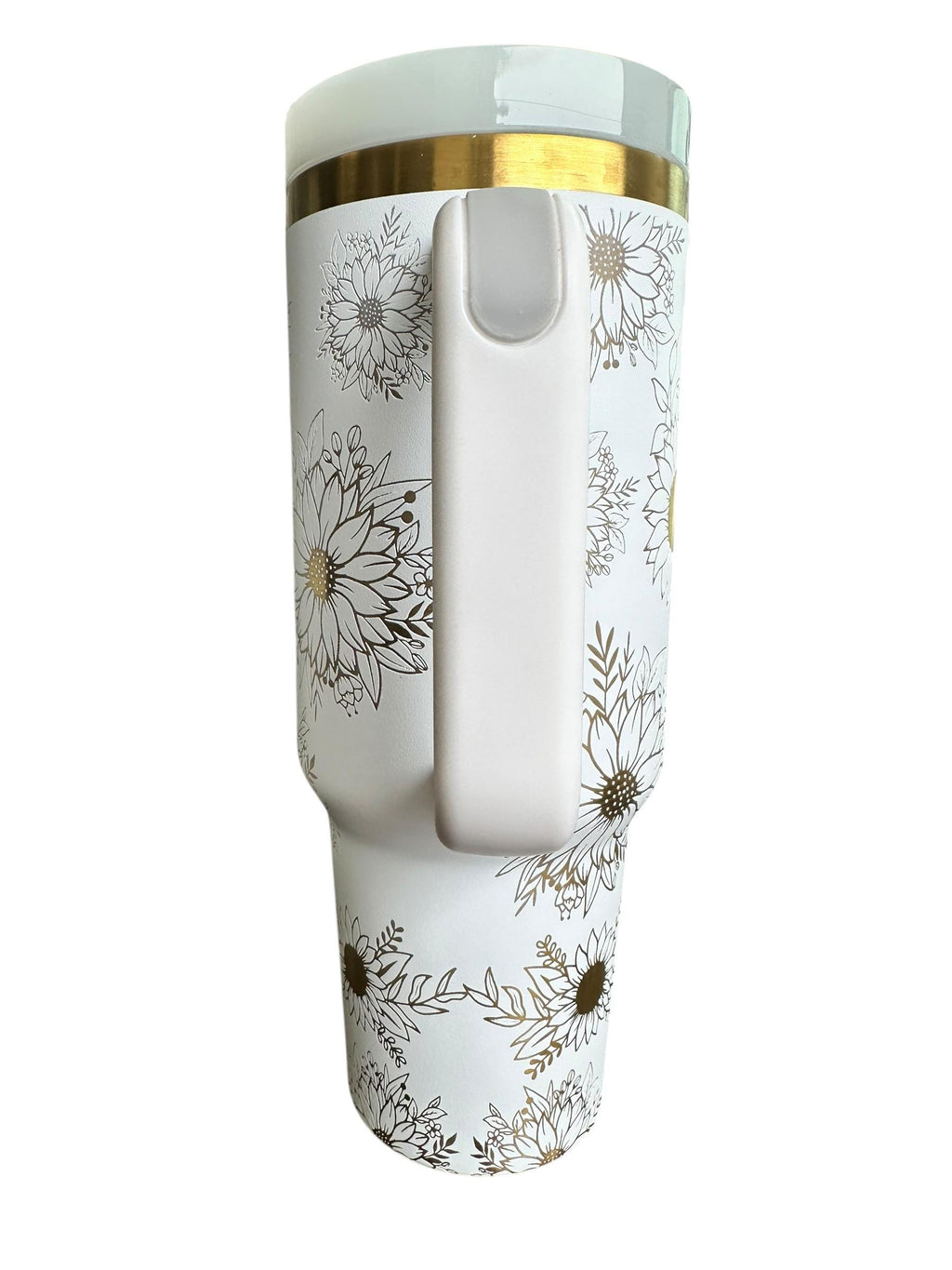 Floral Horse tumbler -  Western Engraved Tumbler  - Horse Lover engraved Country Tumbler - 40oz tumbler with handle - Horse Riding Gift