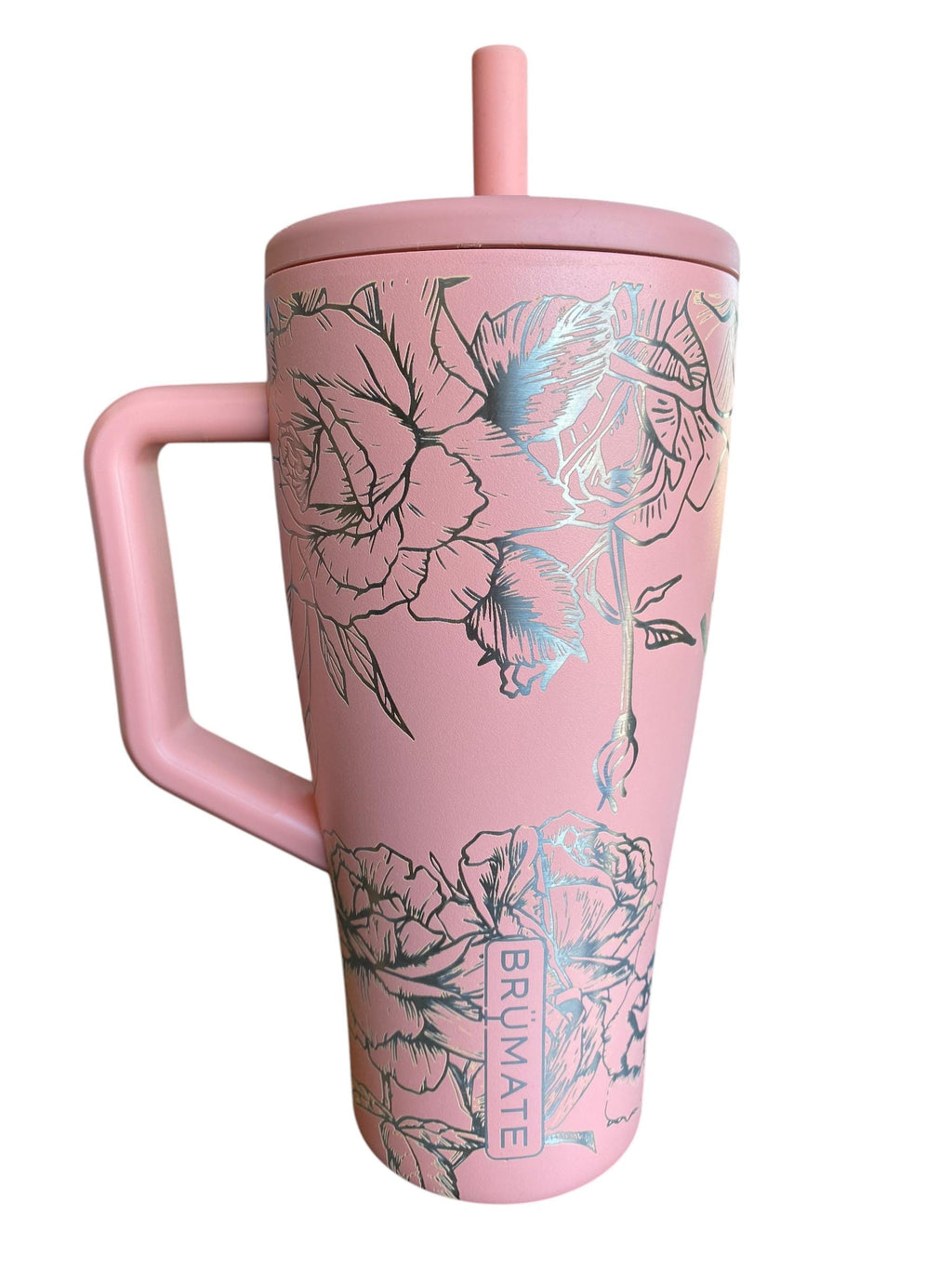 Roses Brumate era tumbler - Pink roses Cup - Engraved Floral Tumbler - Custom Flower Tumbler - engraved Tumbler - 40oz tumbler - Leak Proof