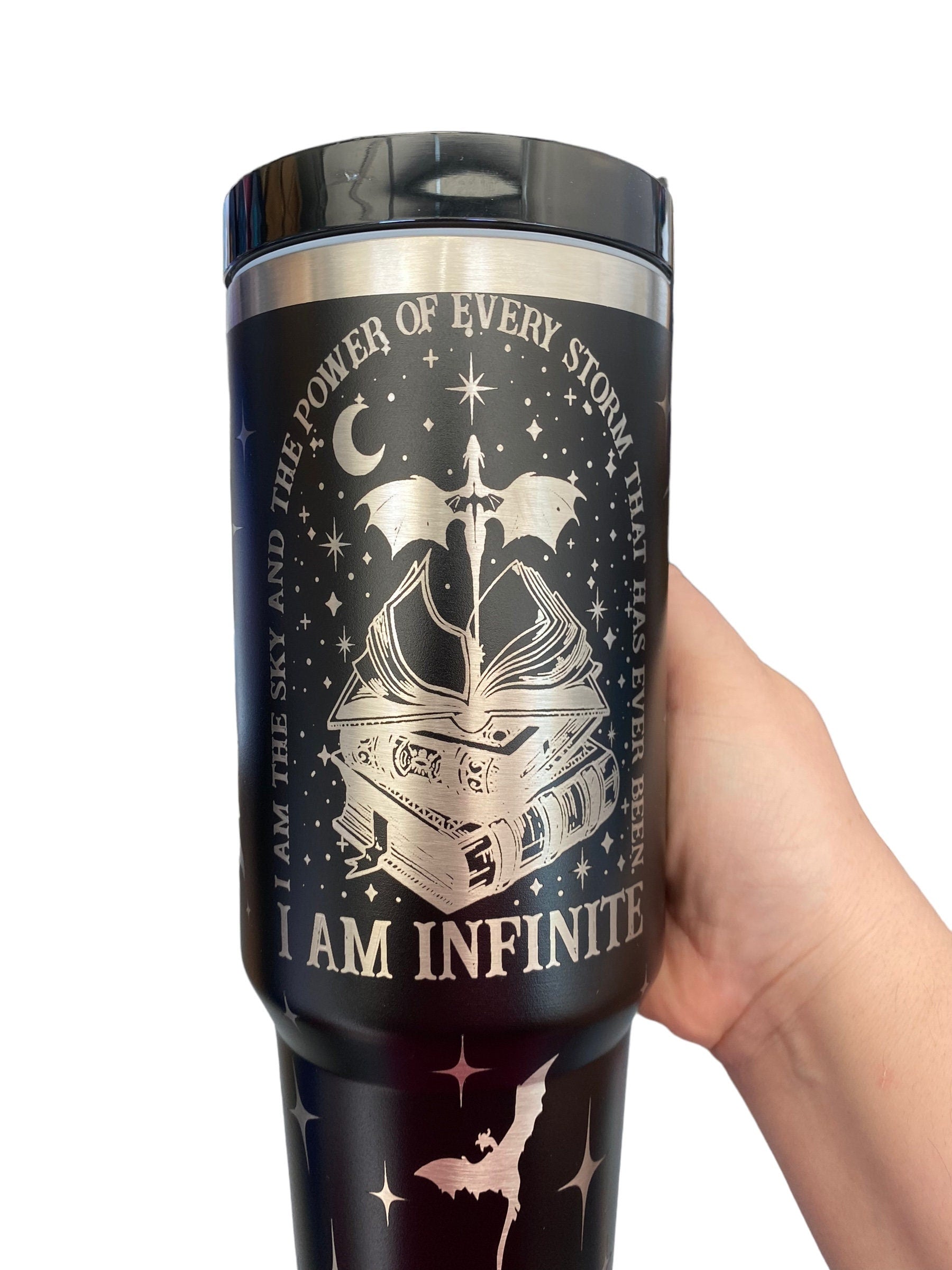 Basgiath Book Club Tumbler- Dragon Book Engraved Tumbler - Booktok Engraved Cup - Custom Engraved Cup  - 40oz tumbler with handle
