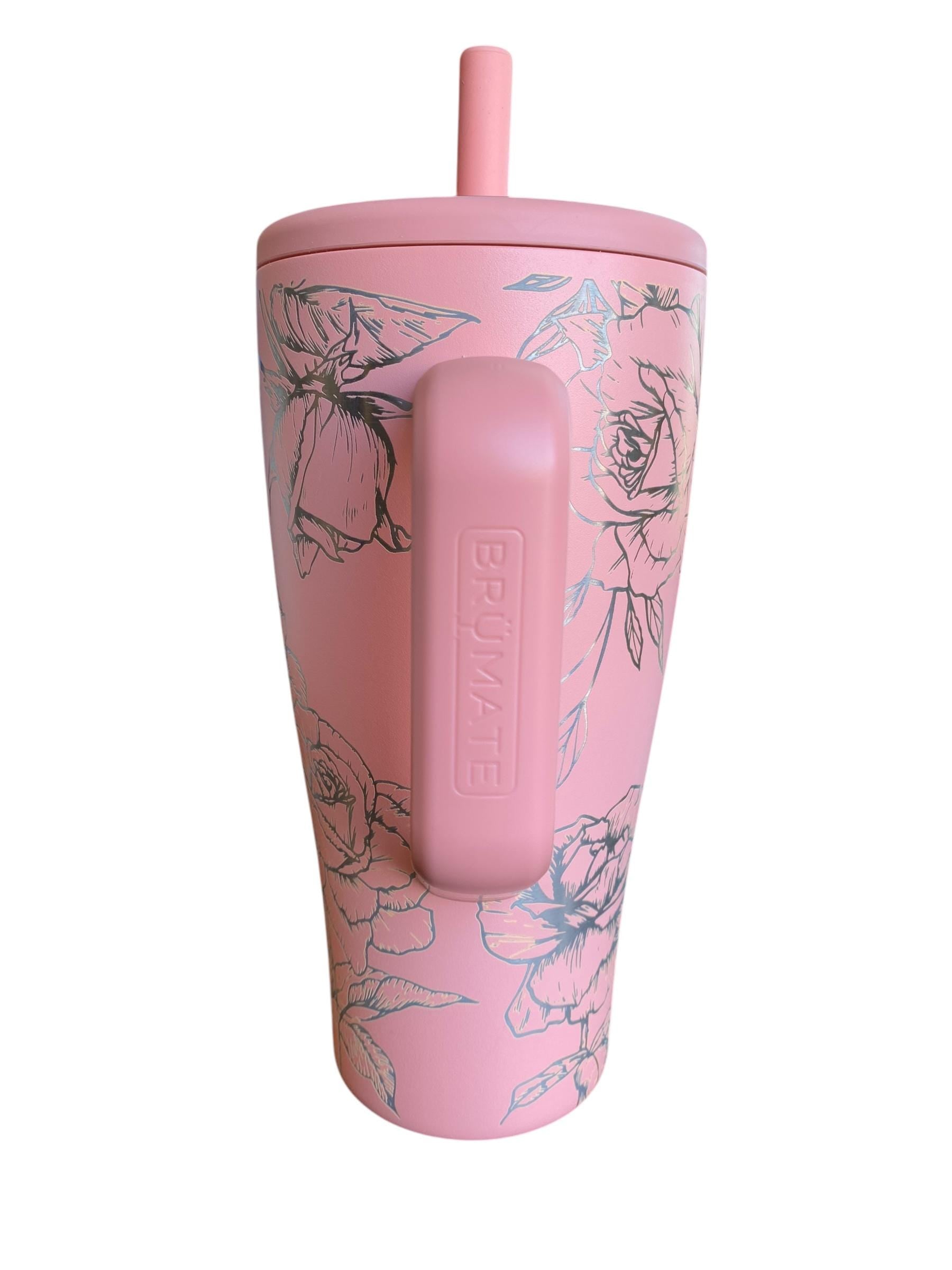Roses Brumate era tumbler - Pink roses Cup - Engraved Floral Tumbler - Custom Flower Tumbler - engraved Tumbler - 40oz tumbler - Leak Proof