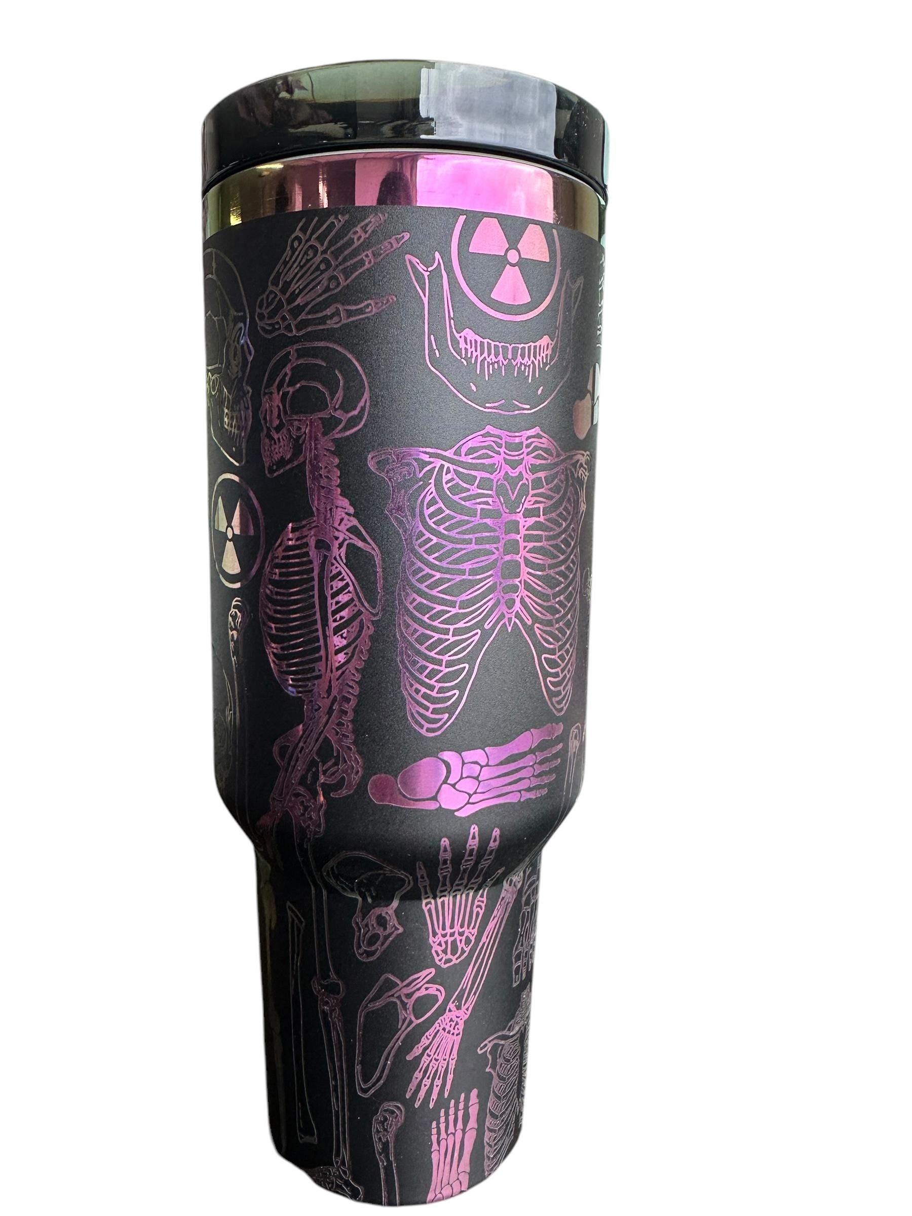 XRAY Tumbler - Radiologist  Gift - X-ray Ortho Tumbler - Xray tech| Xray tumble - 40oz Engraved Tumbler - Halloween - Skeleton Tumbler