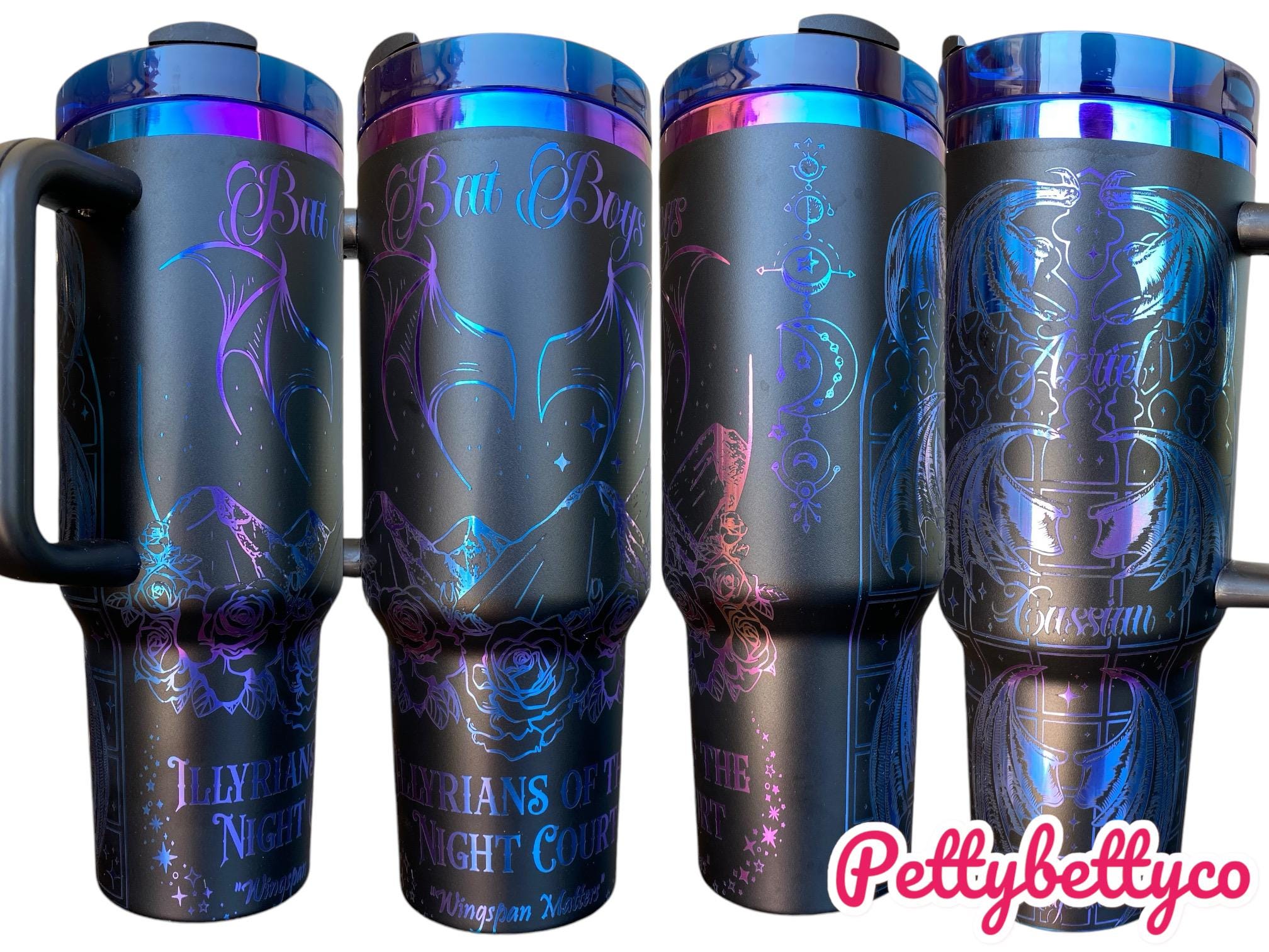 Illyrians of the Night Court Tumbler - Bat Boys Tumbler - Wing Span Tumbler - engraved ACOTAR tumbler - Night Court -Rhysand Azriel Cassian