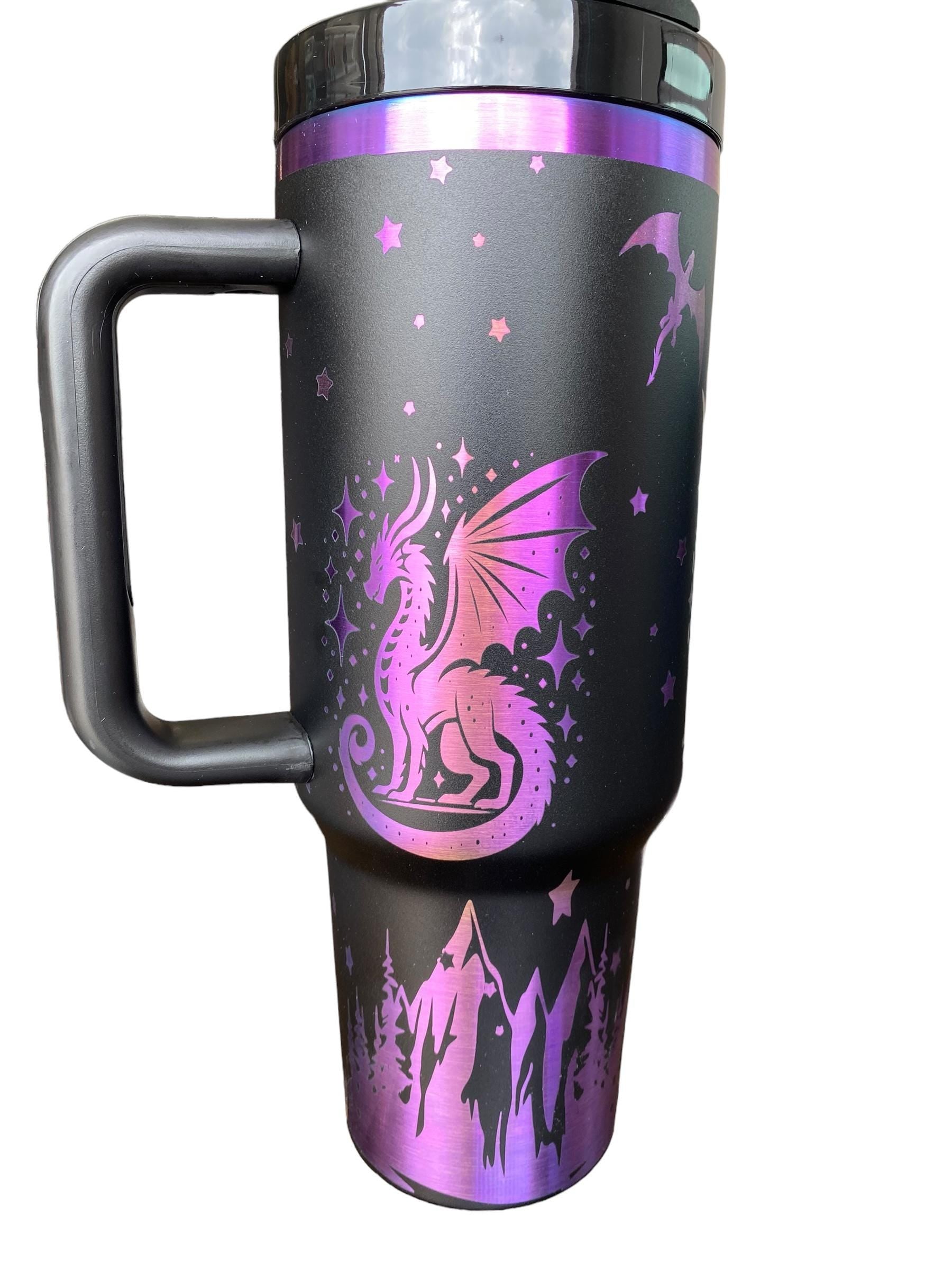 Dragon Tumbler - Fantasy Dragon Engraved Tumbler  - Dragon Book Engraved Tumbler - In My Dragon Era - Booktok Engraved Cup -Book Theme