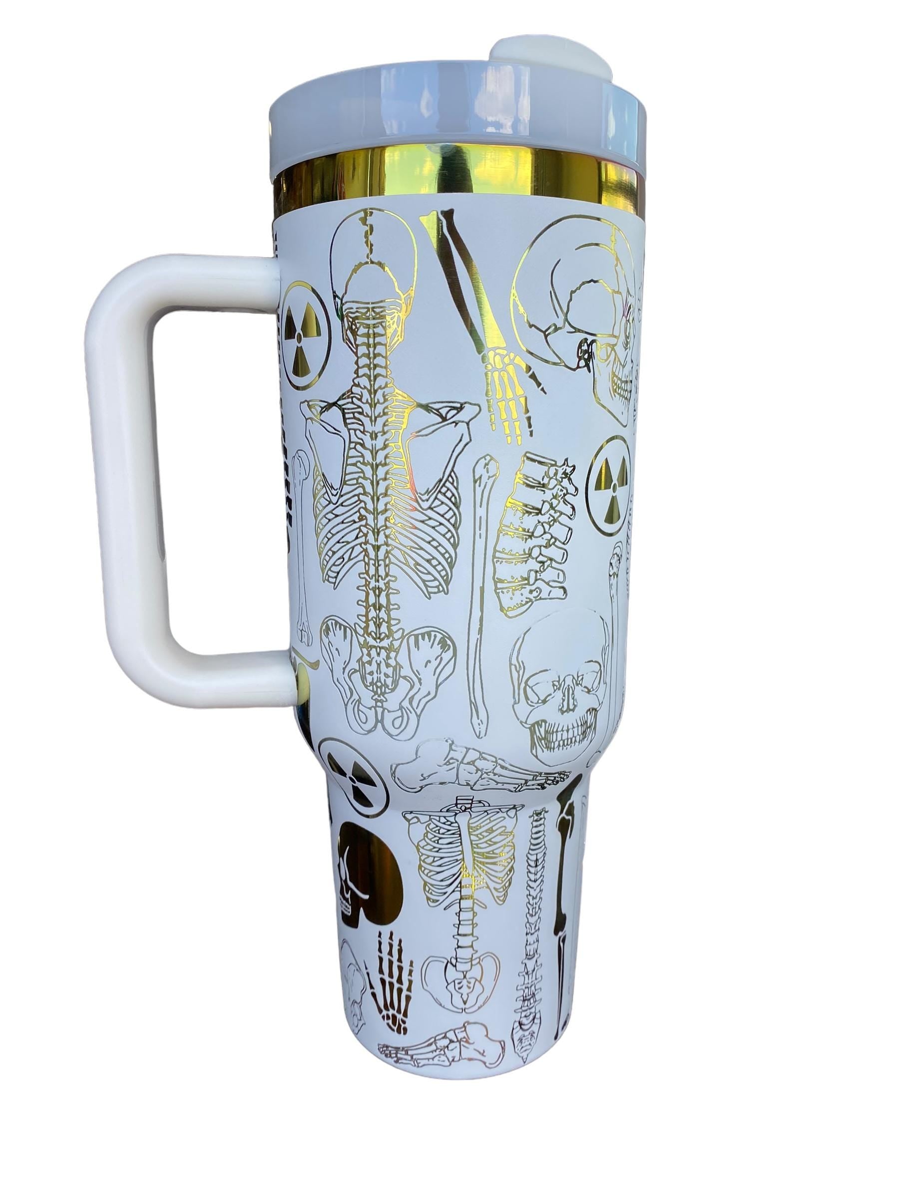 XRAY Tumbler - Radiologist  Gift - X-ray Ortho Tumbler - Xray tech| Xray tumble - 40oz Engraved Tumbler - Halloween - Skeleton Tumbler