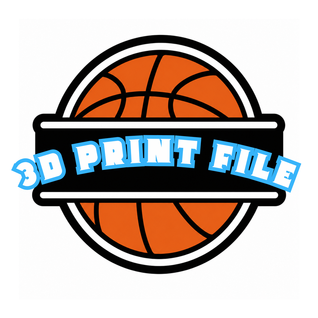 Personalized Split Basketball Pompom Stick 3D Print File | STL & 3MF Digital Download