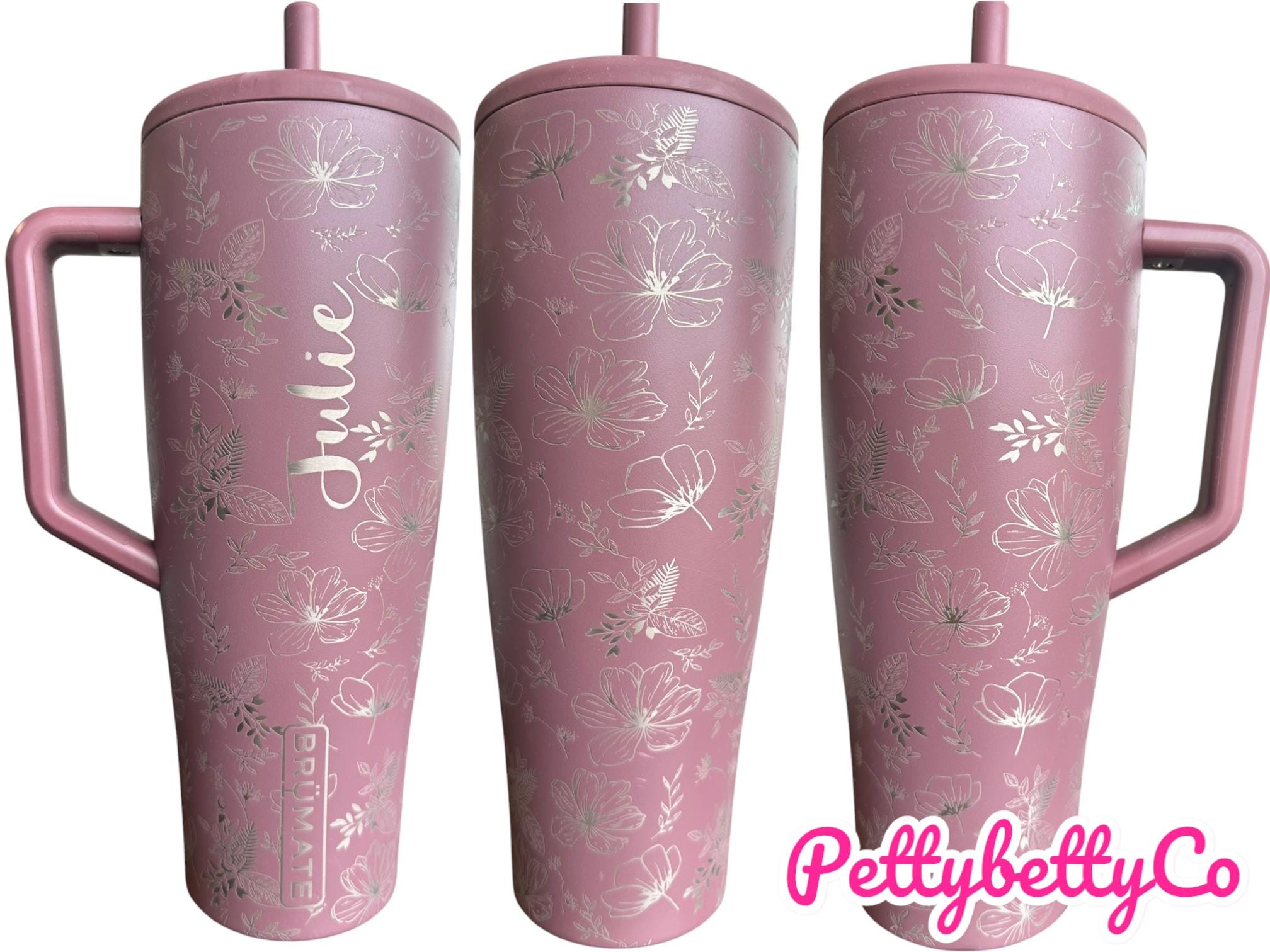 Floral Name Brumate - Mothers Day Gift - Tumbler Gift for Her -  - Custom Engraved Cup -Flower Theme Tumbler