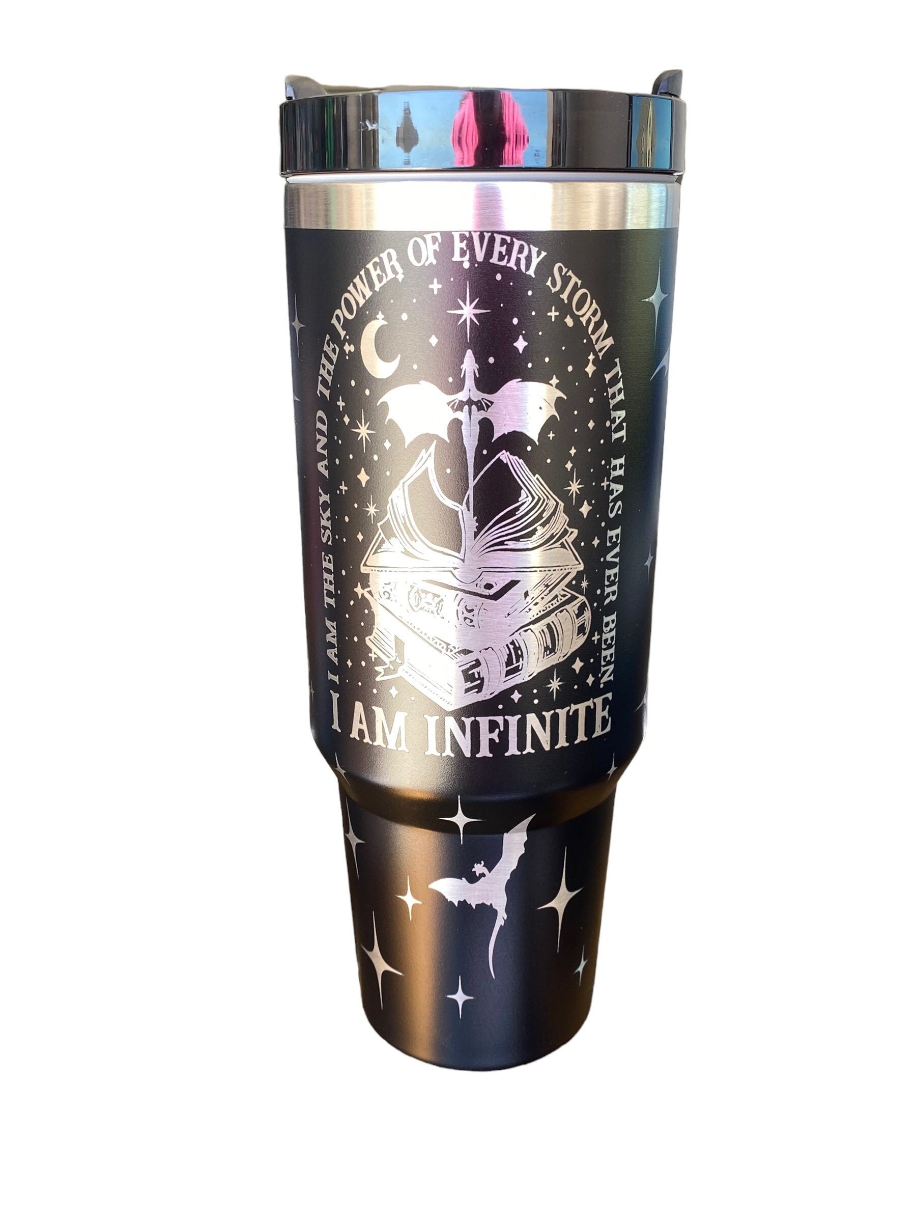 Basgiath Book Club Tumbler- Dragon Book Engraved Tumbler - Booktok Engraved Cup - Custom Engraved Cup  - 40oz tumbler with handle