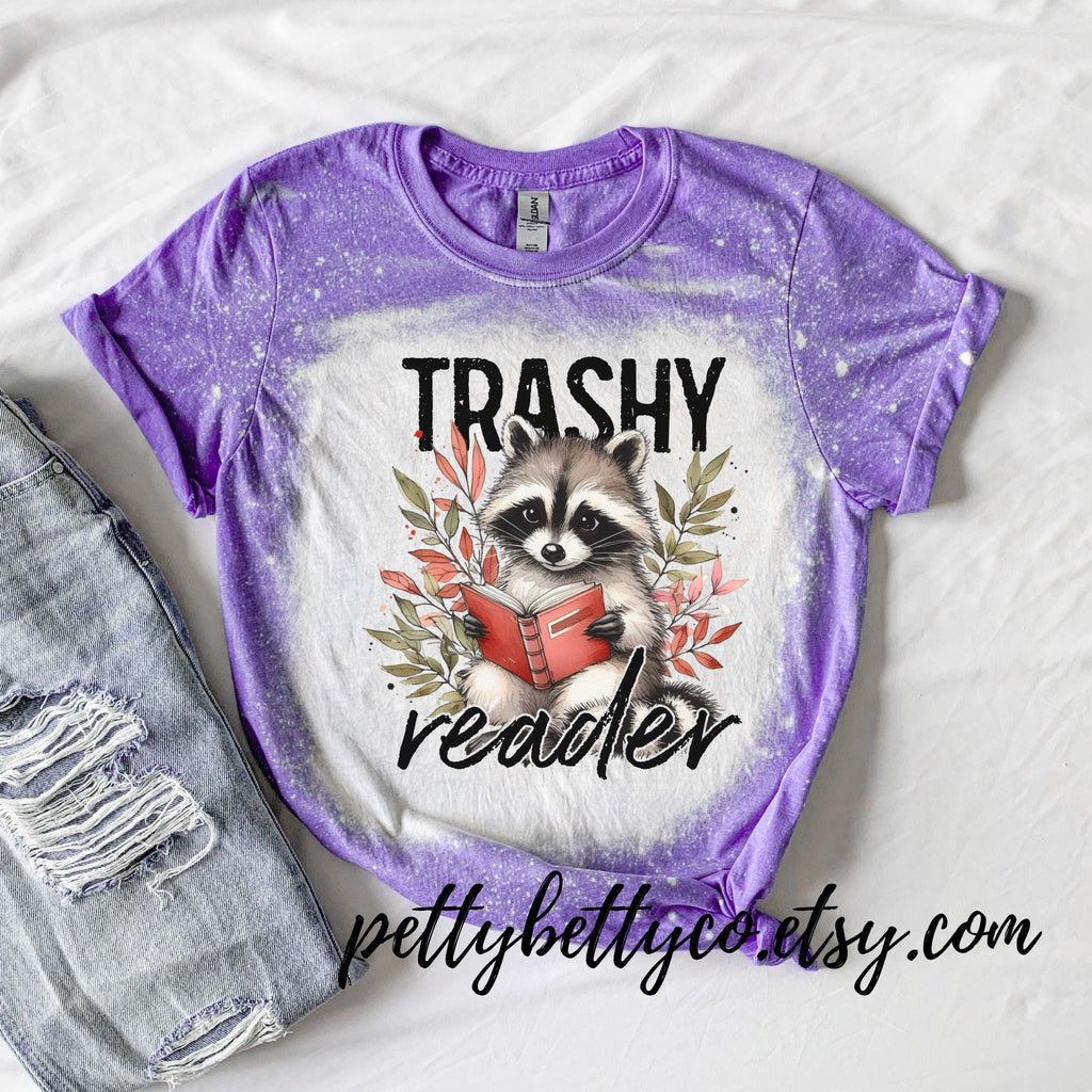 Trashy Reader Shirt - Cute Racoon Shirt - Feral Reader Shirt - Smut Shirt - Romance Book Reader Shirt - Book Worm Shirt - Shirt for Reader